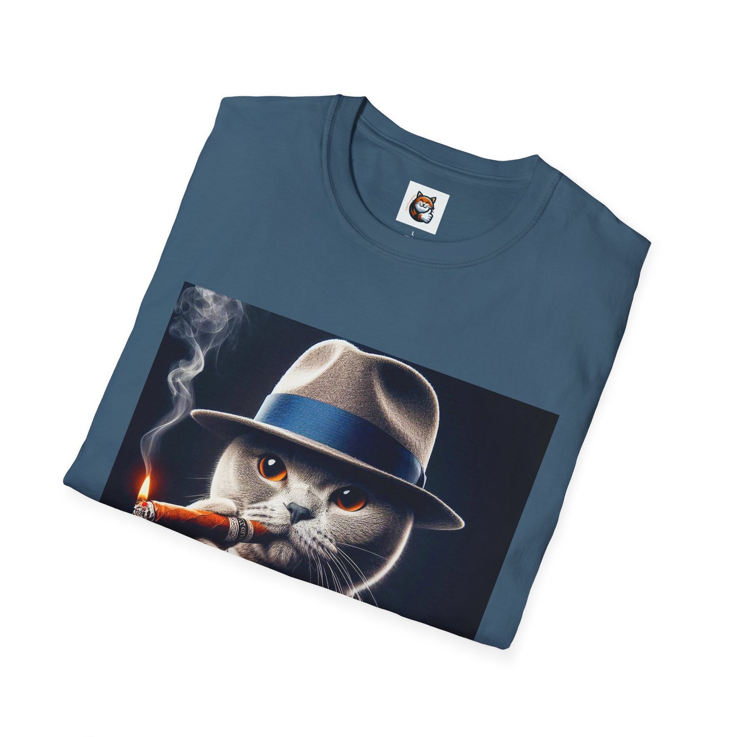 Russian Blue Cat  smoking and cigars T-Shirt