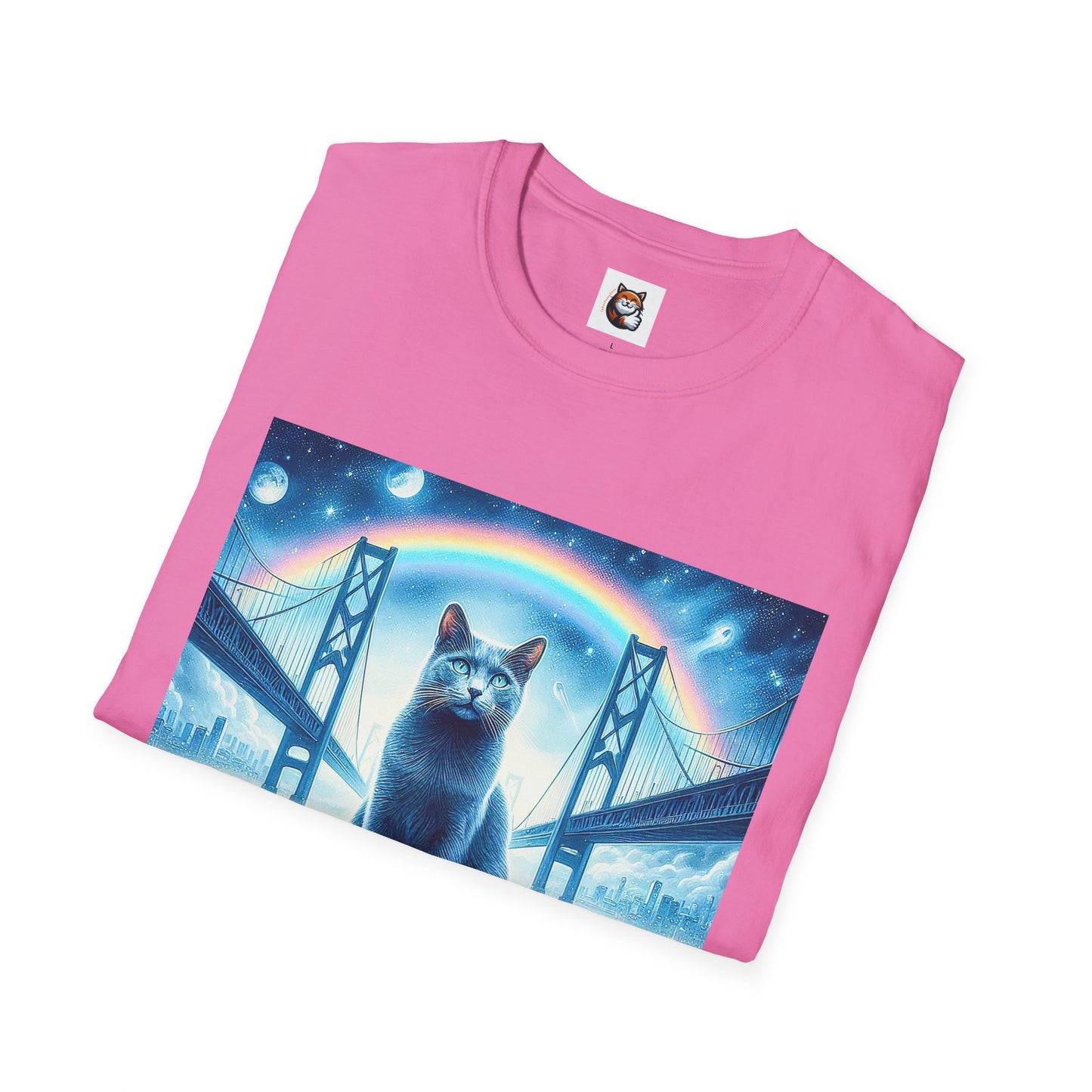 Russian Blue Cat Unisex Softstyle T-Shirt