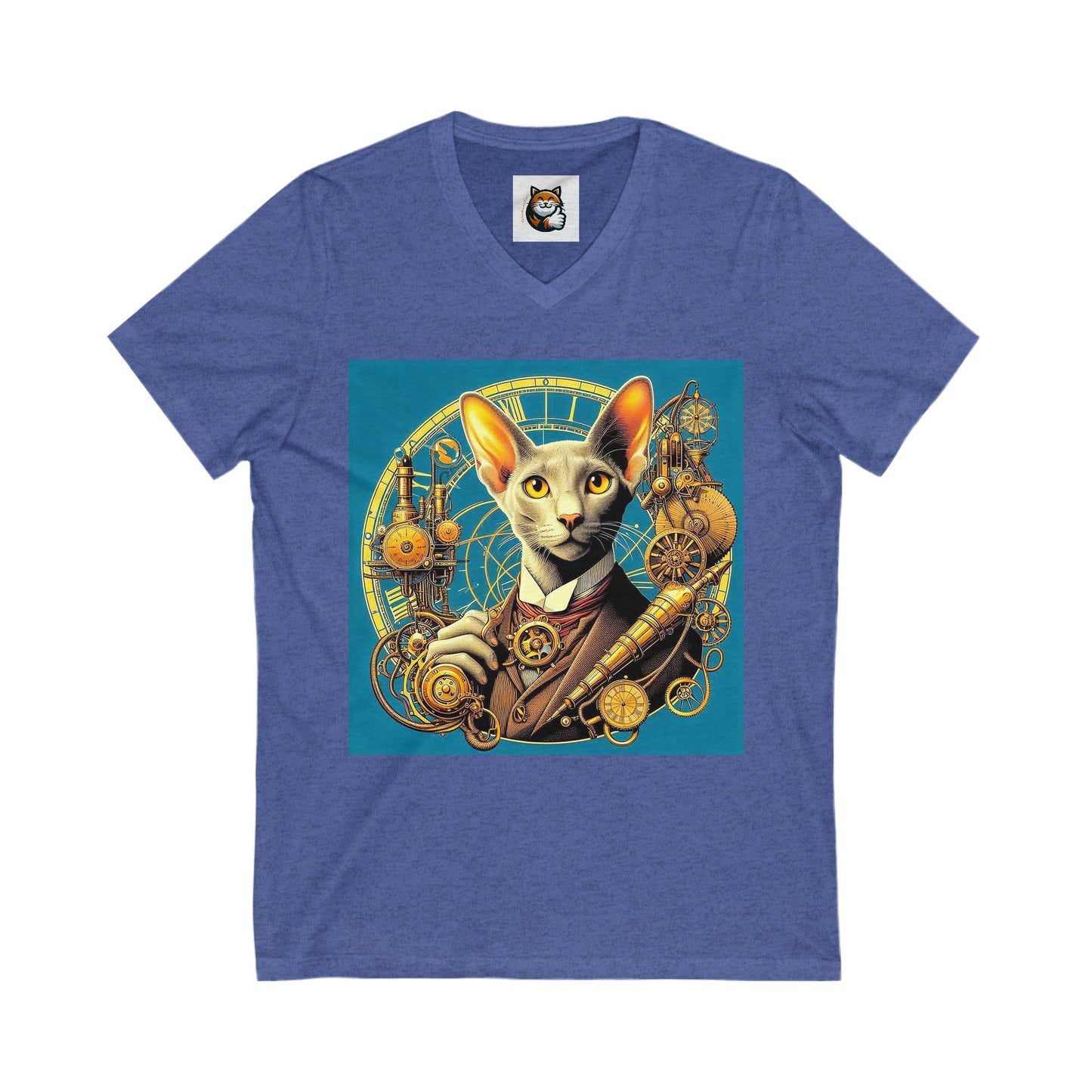 Oriental Shorthair Unisex Jersey Short Sleeve V-Neck Tee