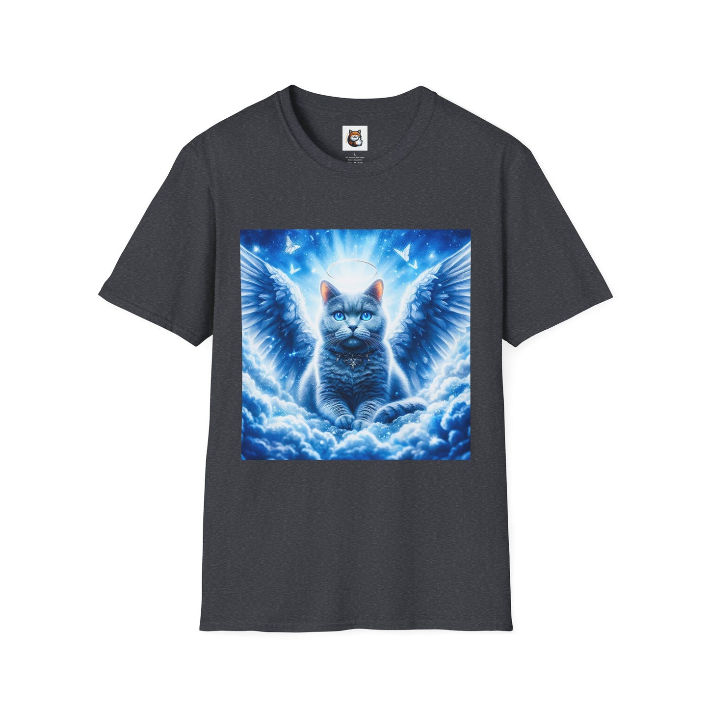 Russian Blue Cat Unisex Softstyle T-Shirt