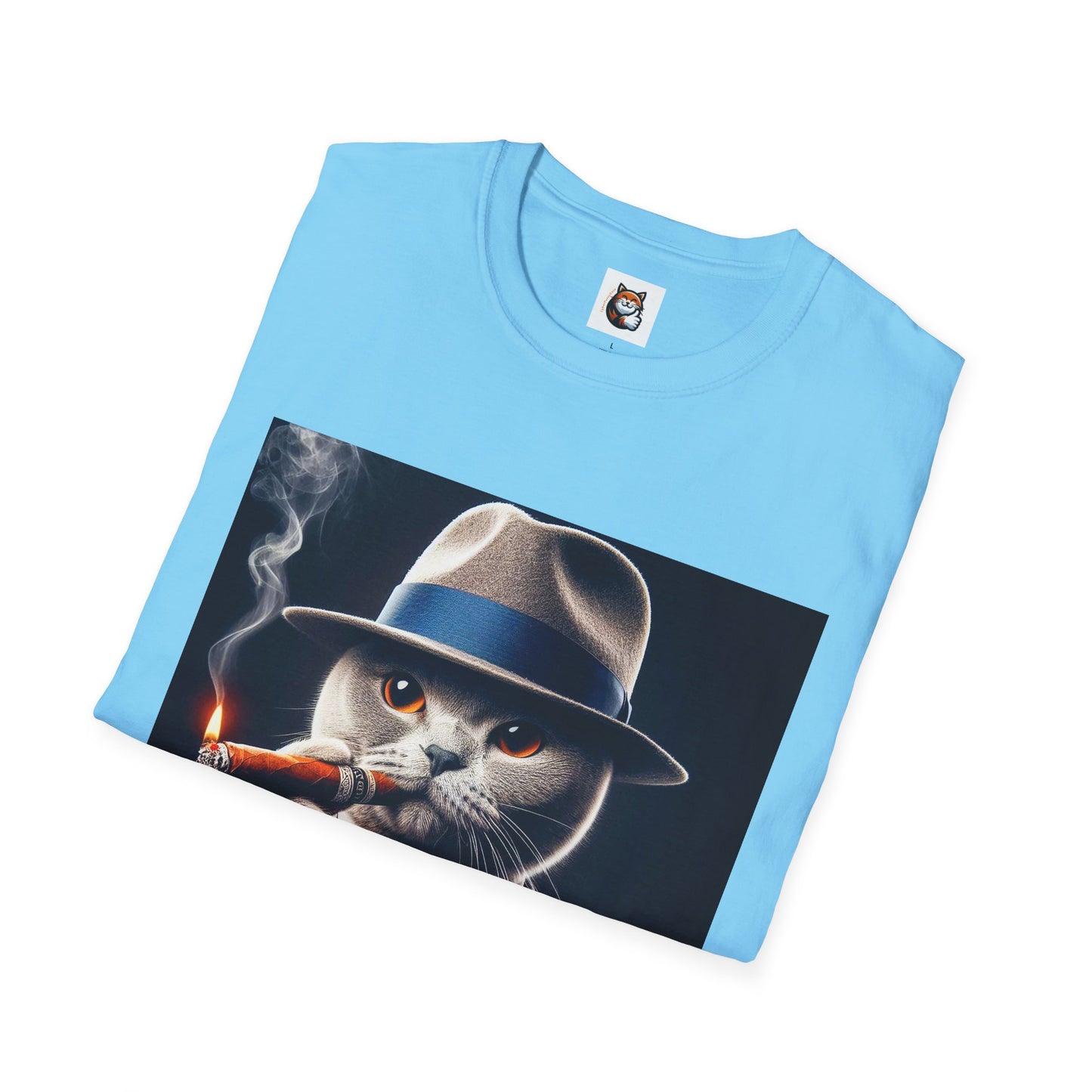 Russian Blue Cat  smoking and cigars T-Shirt