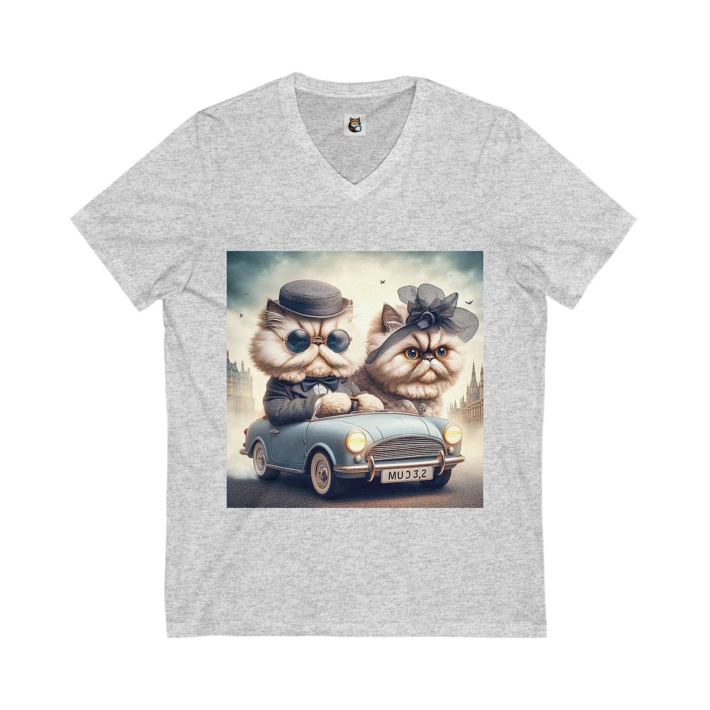 Selkirk Rex angry couple drivibg shirt