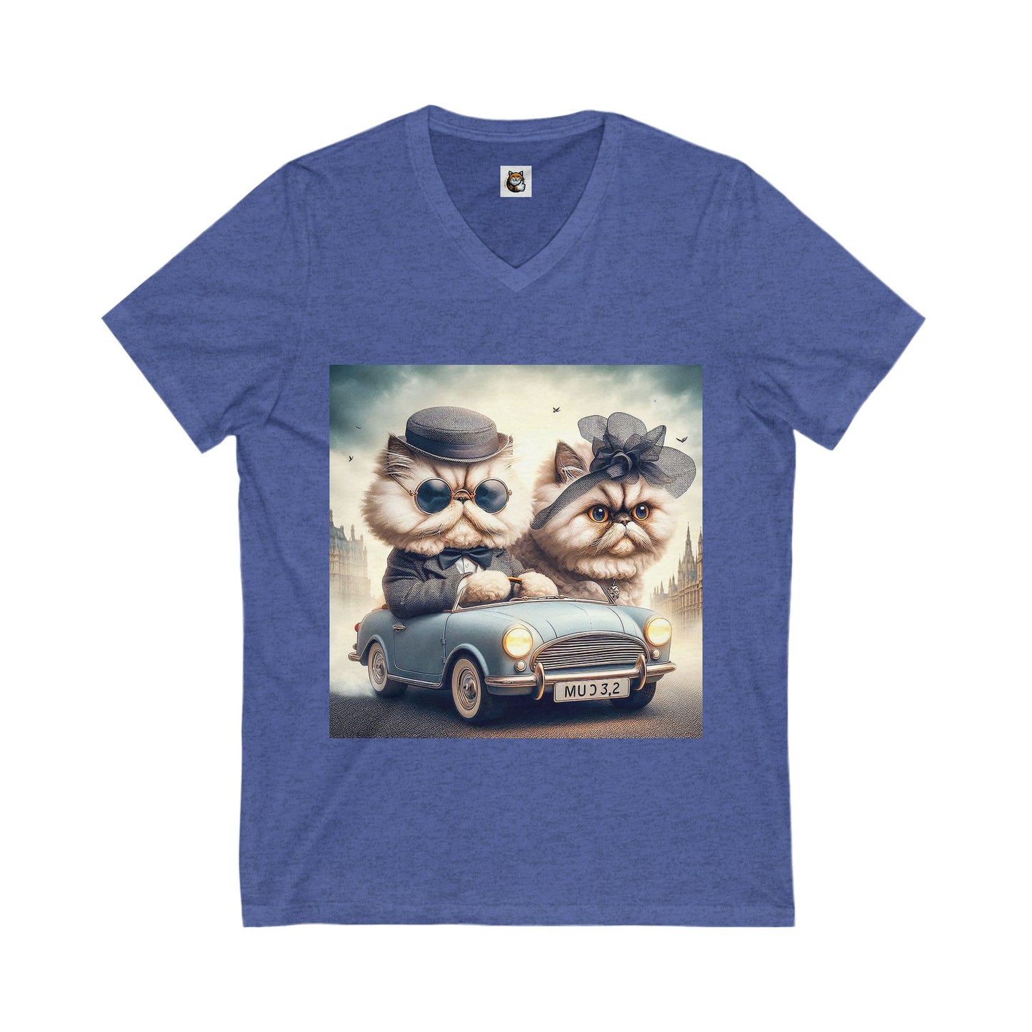 Selkirk Rex angry couple drivibg shirt