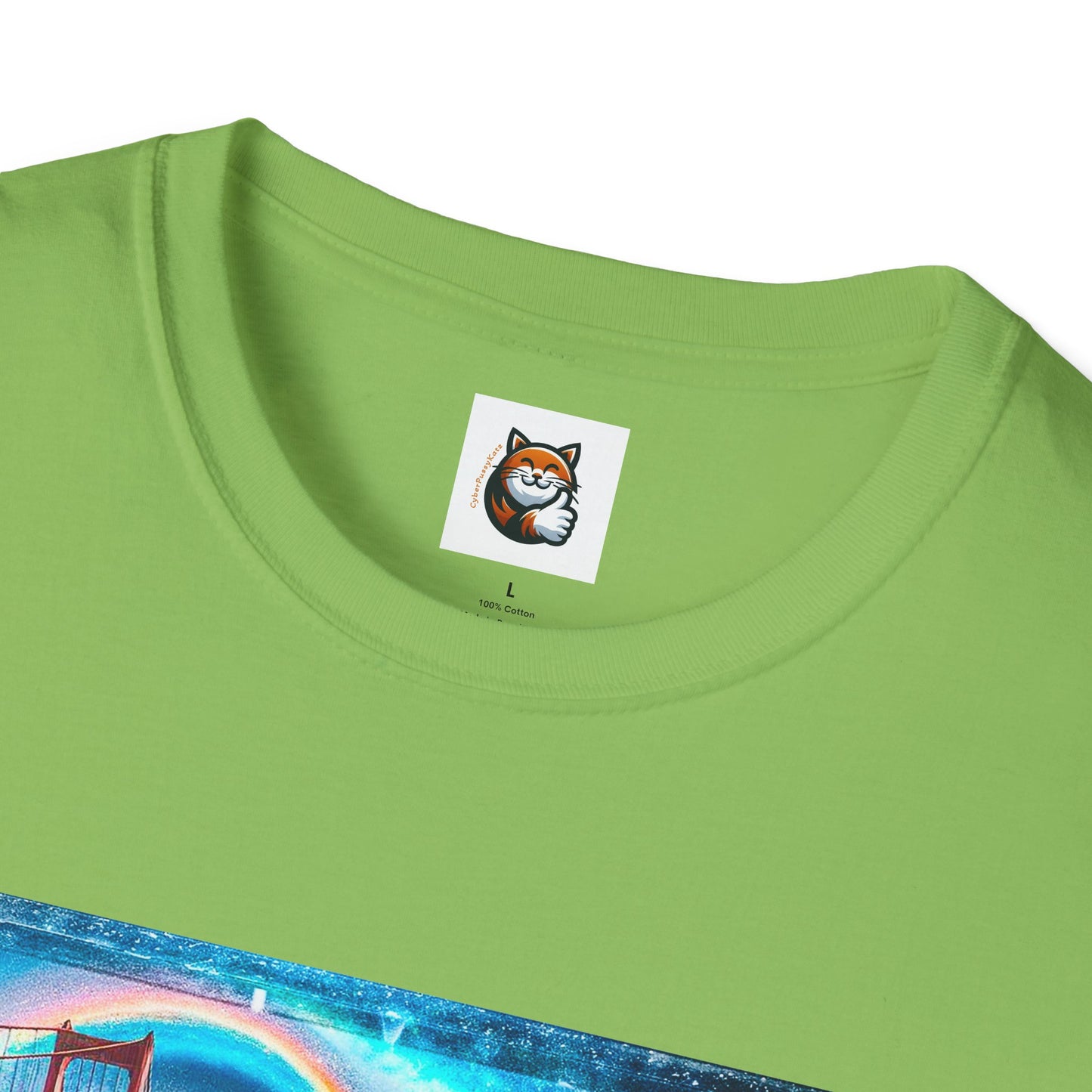 Devon Rex Unisex rainbow bridge Softstyle T-Shirt
