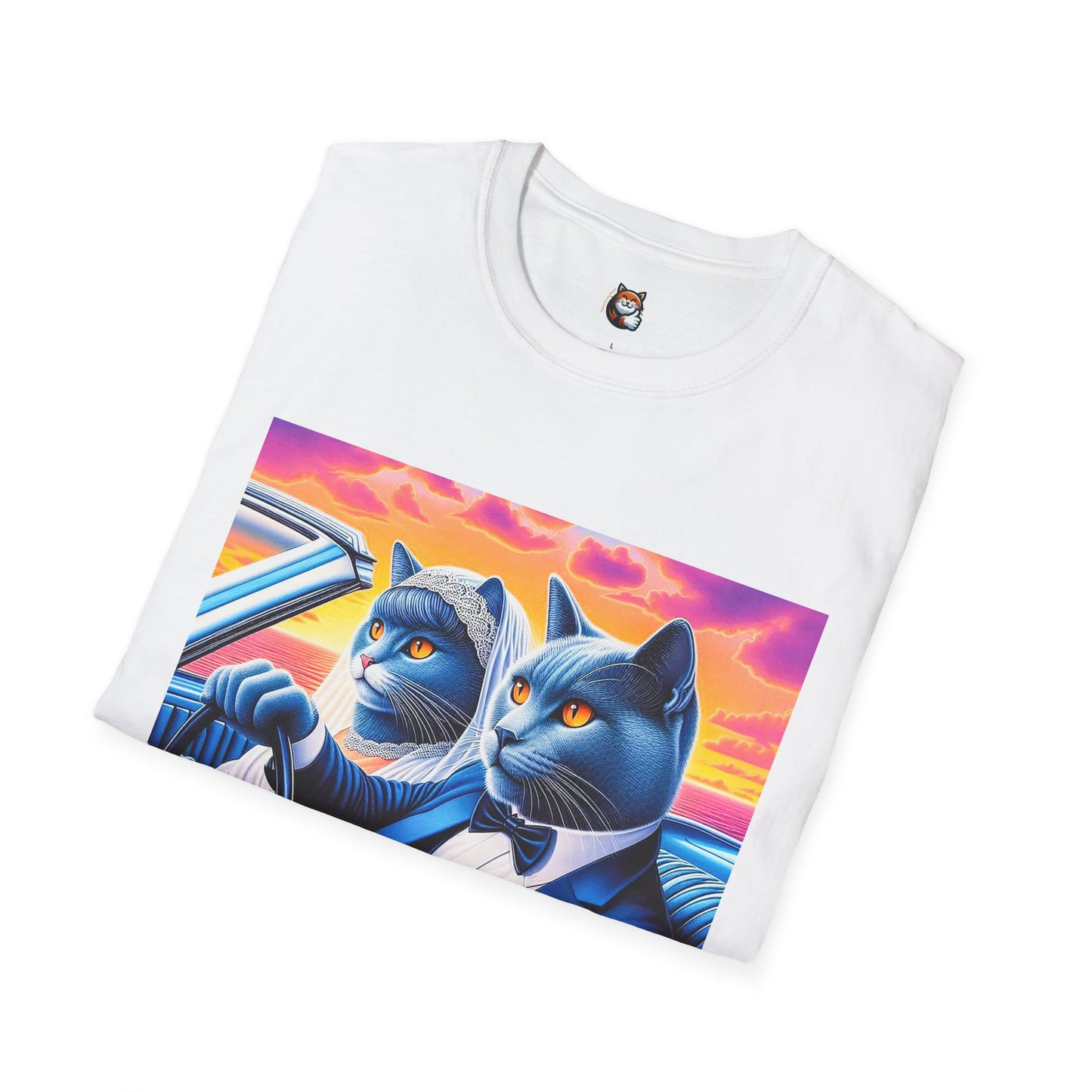 Russian Blue Cat  just married T-Shirt