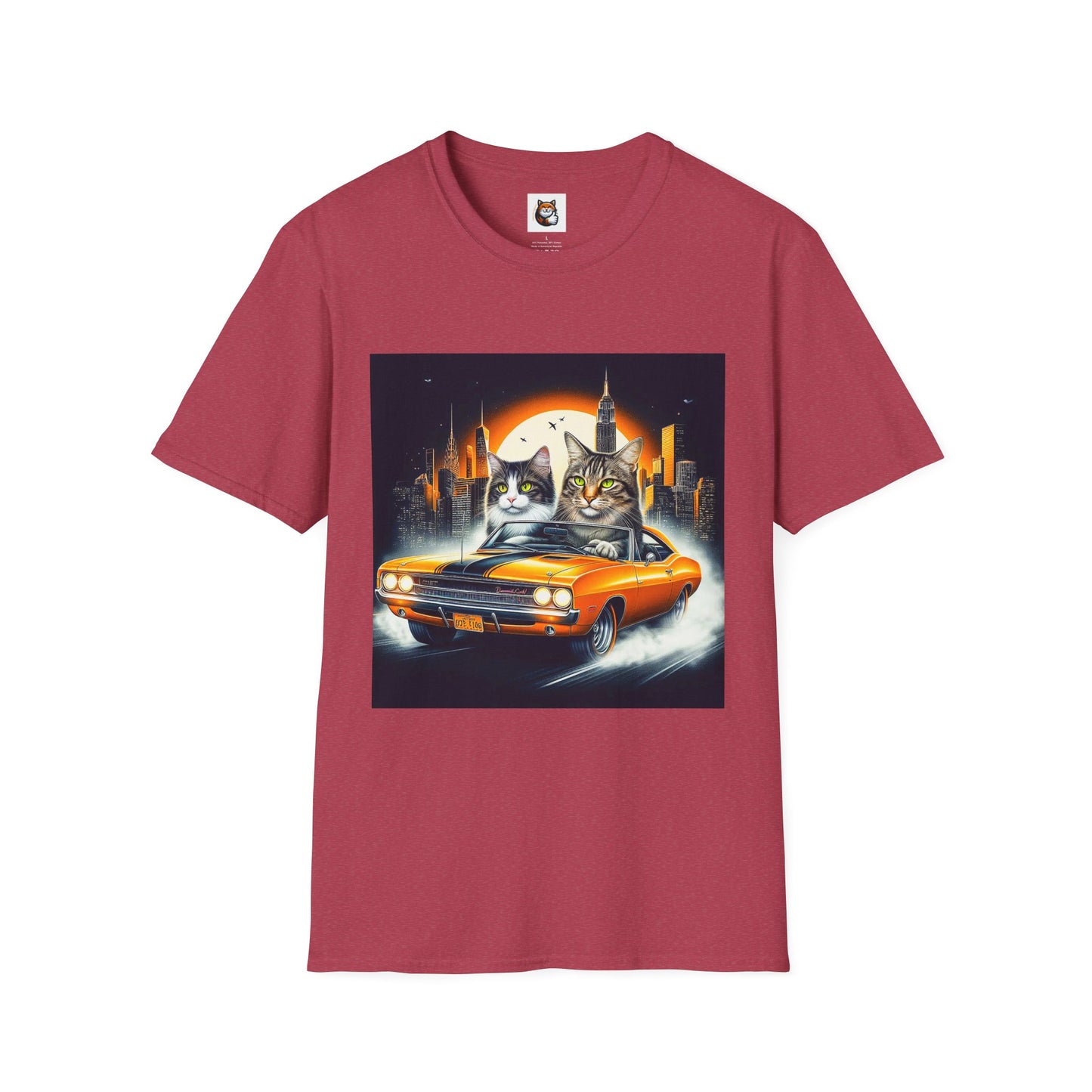 Wacky Domestic Cat Unisex Softstyle T-Shirt