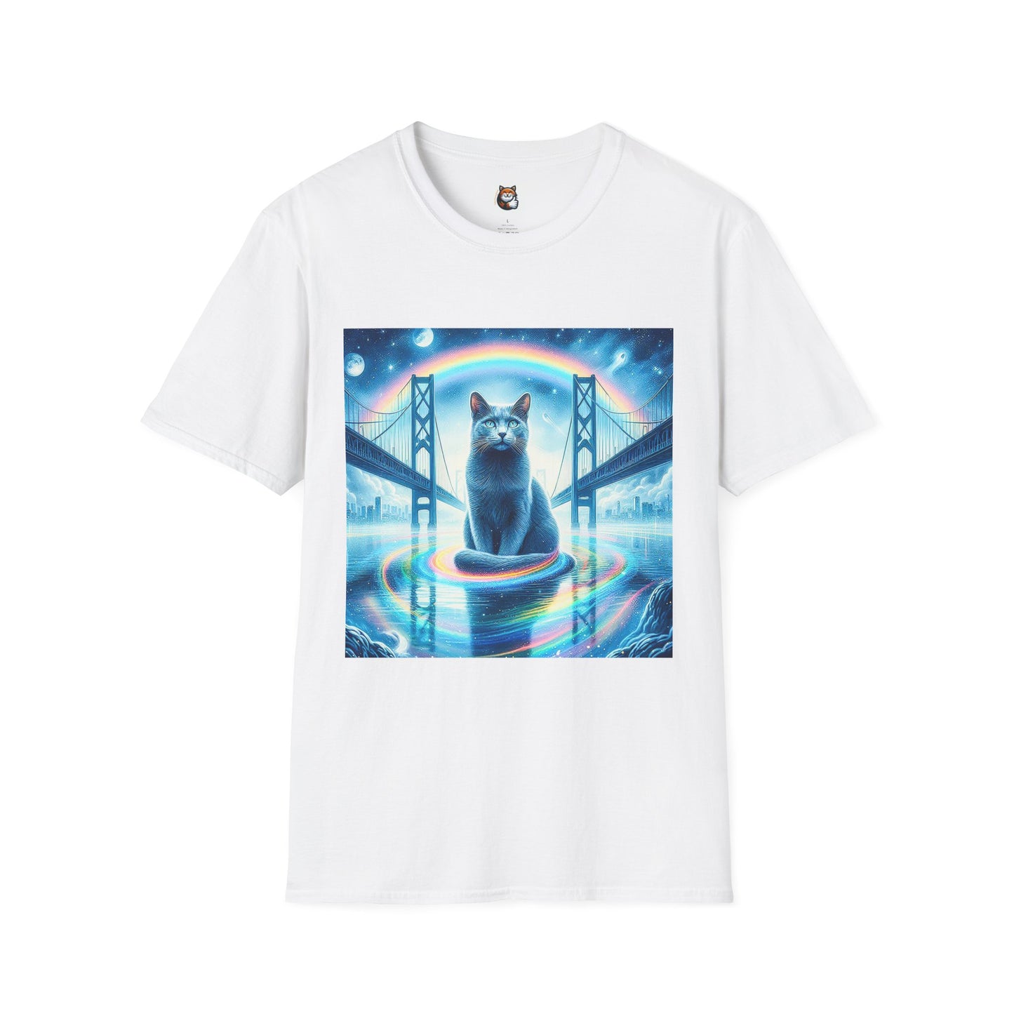 Russian Blue Cat Unisex Softstyle T-Shirt