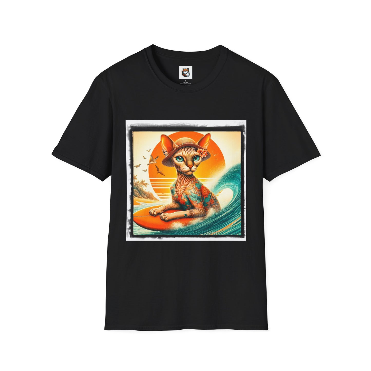 Devon Rex Cat Unisex Softstyle T-Shirt