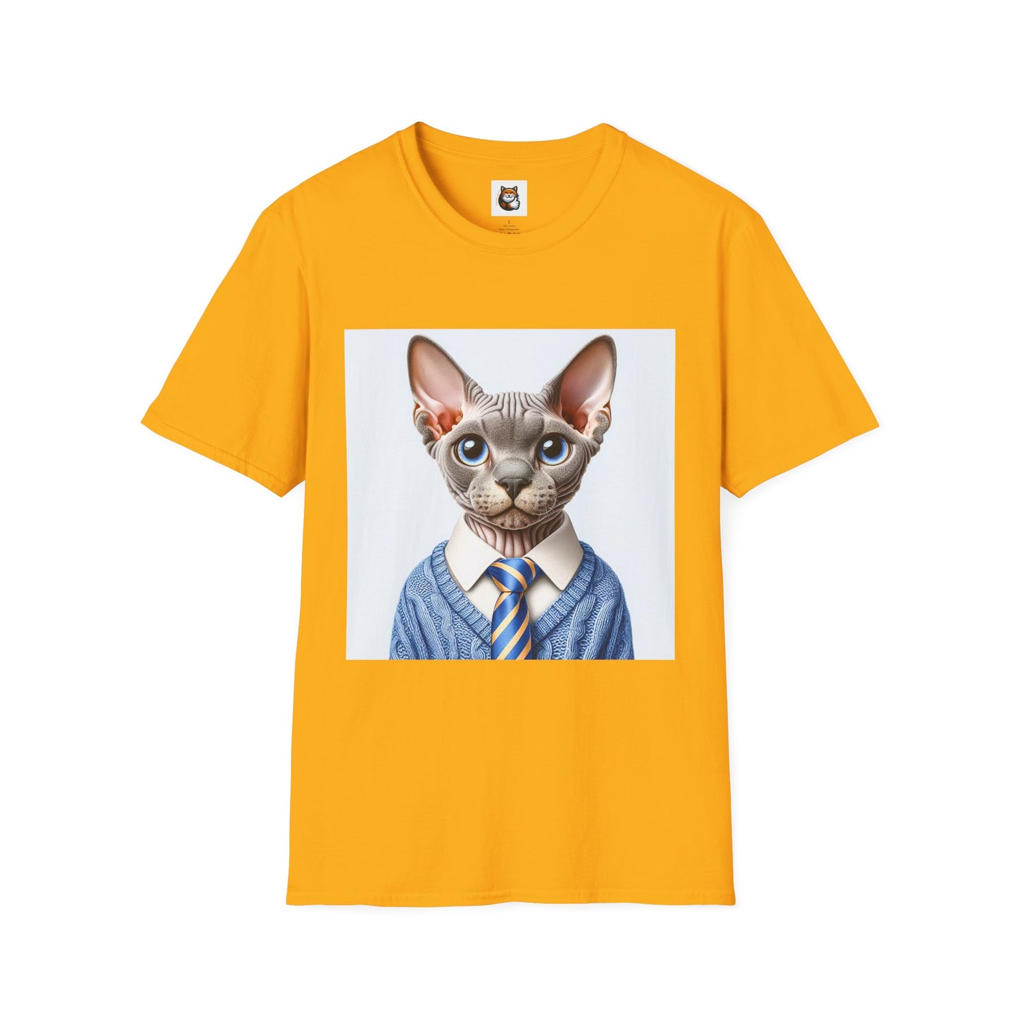 Devon Rex Cat business man Softstyle T-Shirt