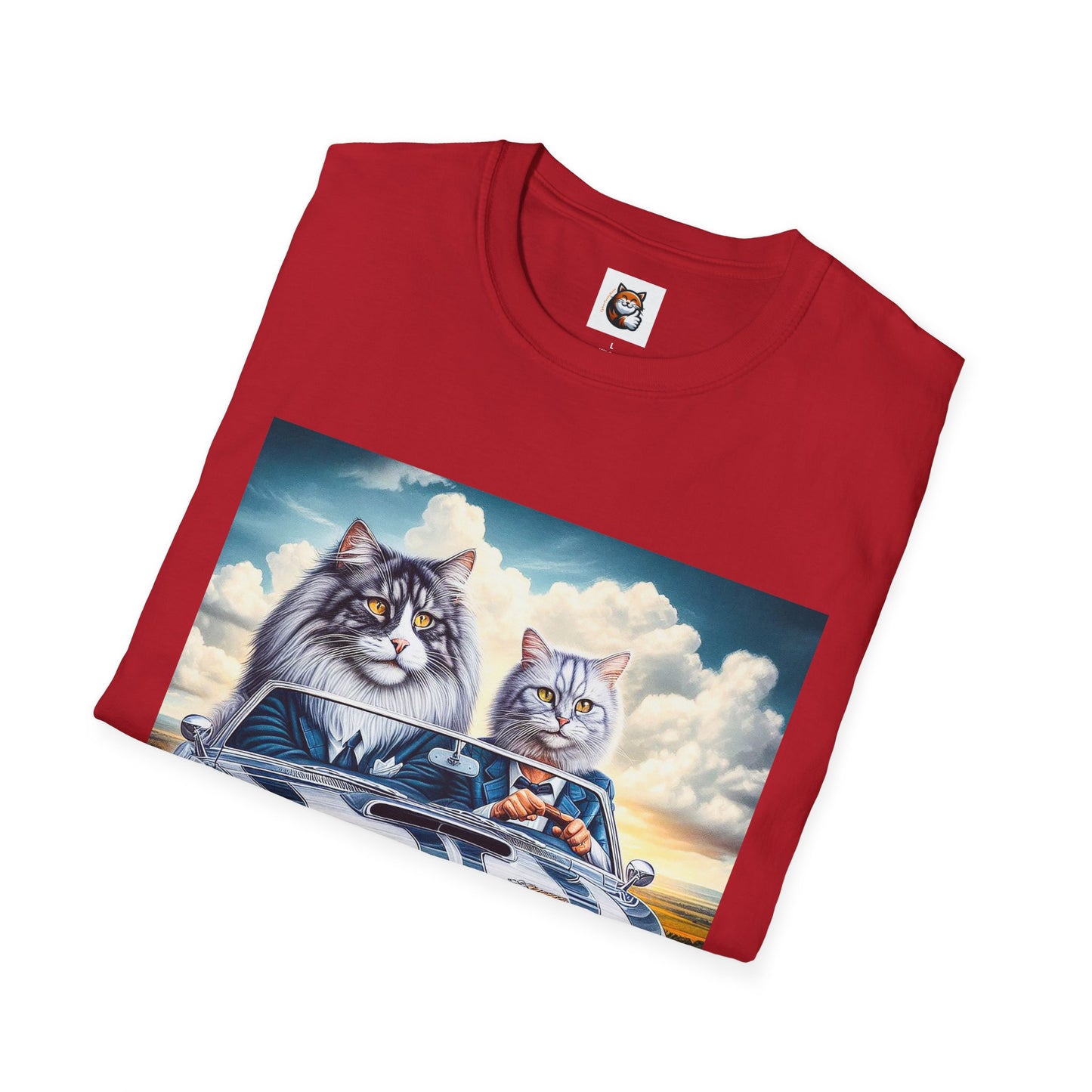 Wacky Norwegian Forest Cat Unisex Softstyle T-Shirt