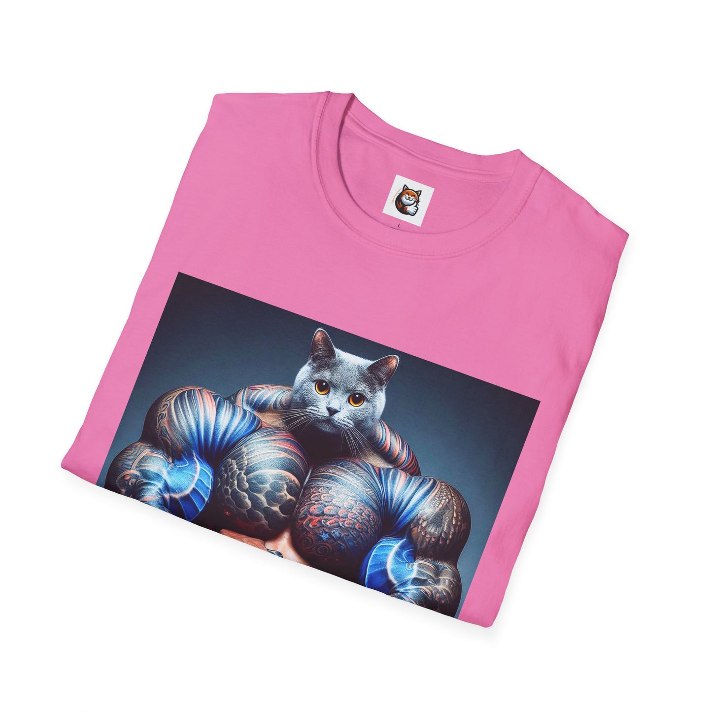 Russian Blue Cat Unisex Softstyle T-Shirt