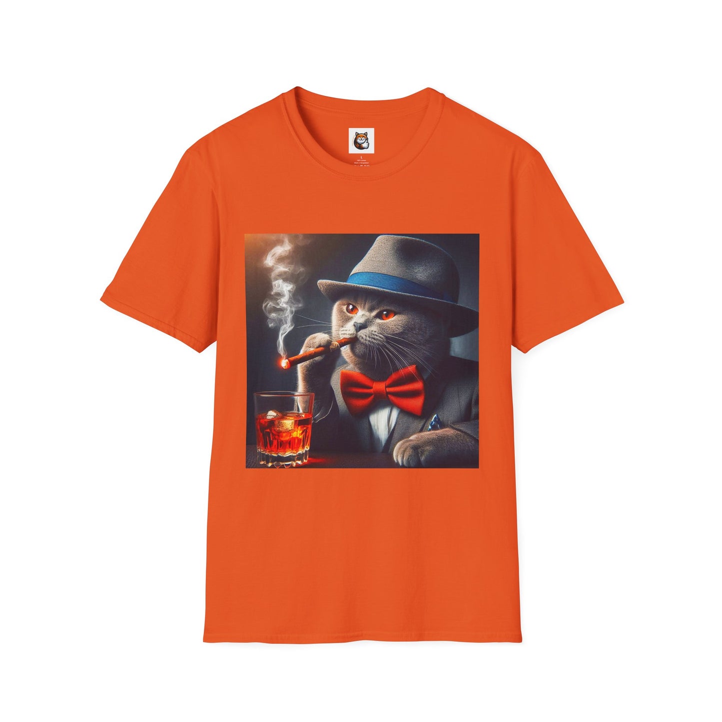 Russian Blue Cat whiskey drinking  T-Shirt