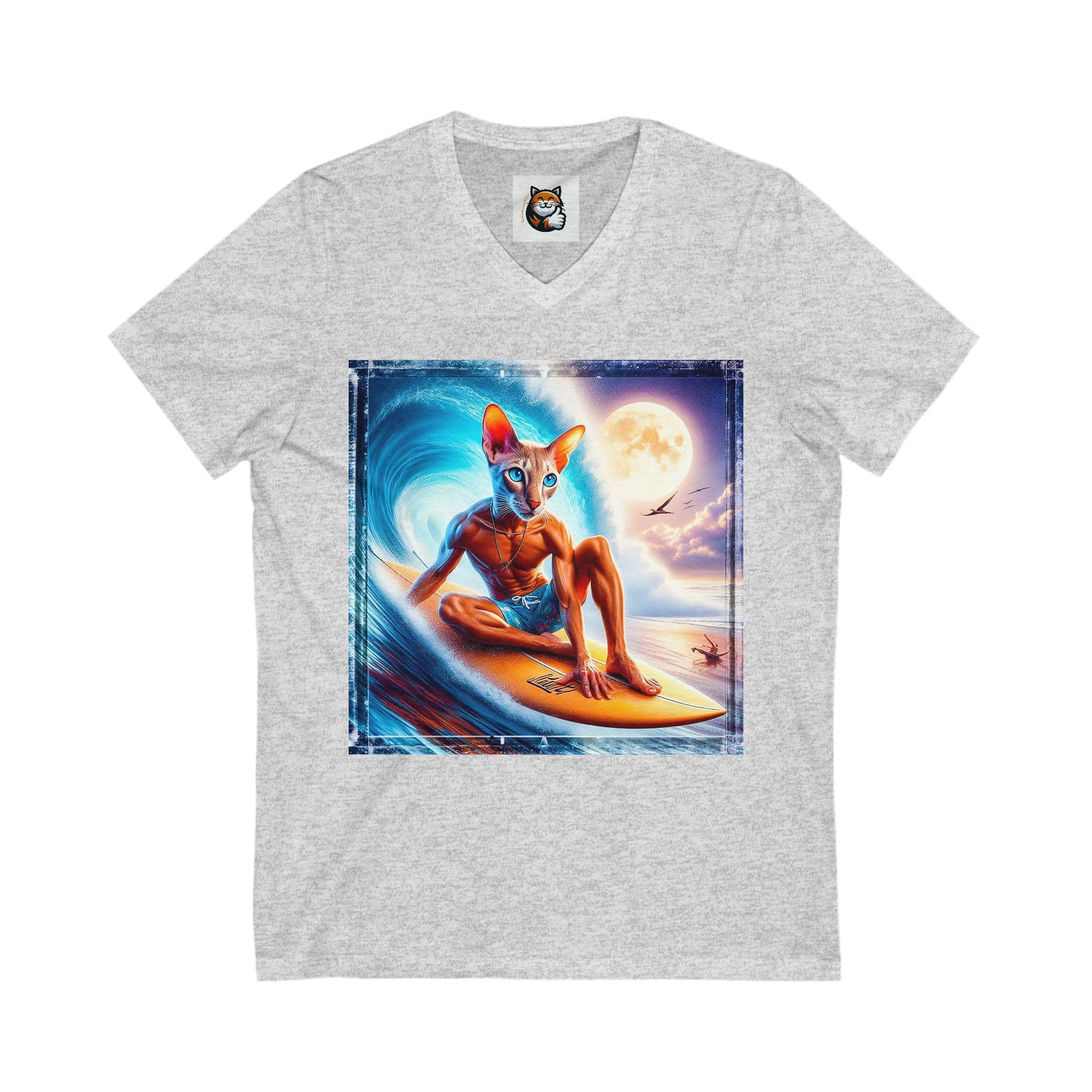 Oriental Shorthair Unisex Jersey Short Sleeve V-Neck Tee