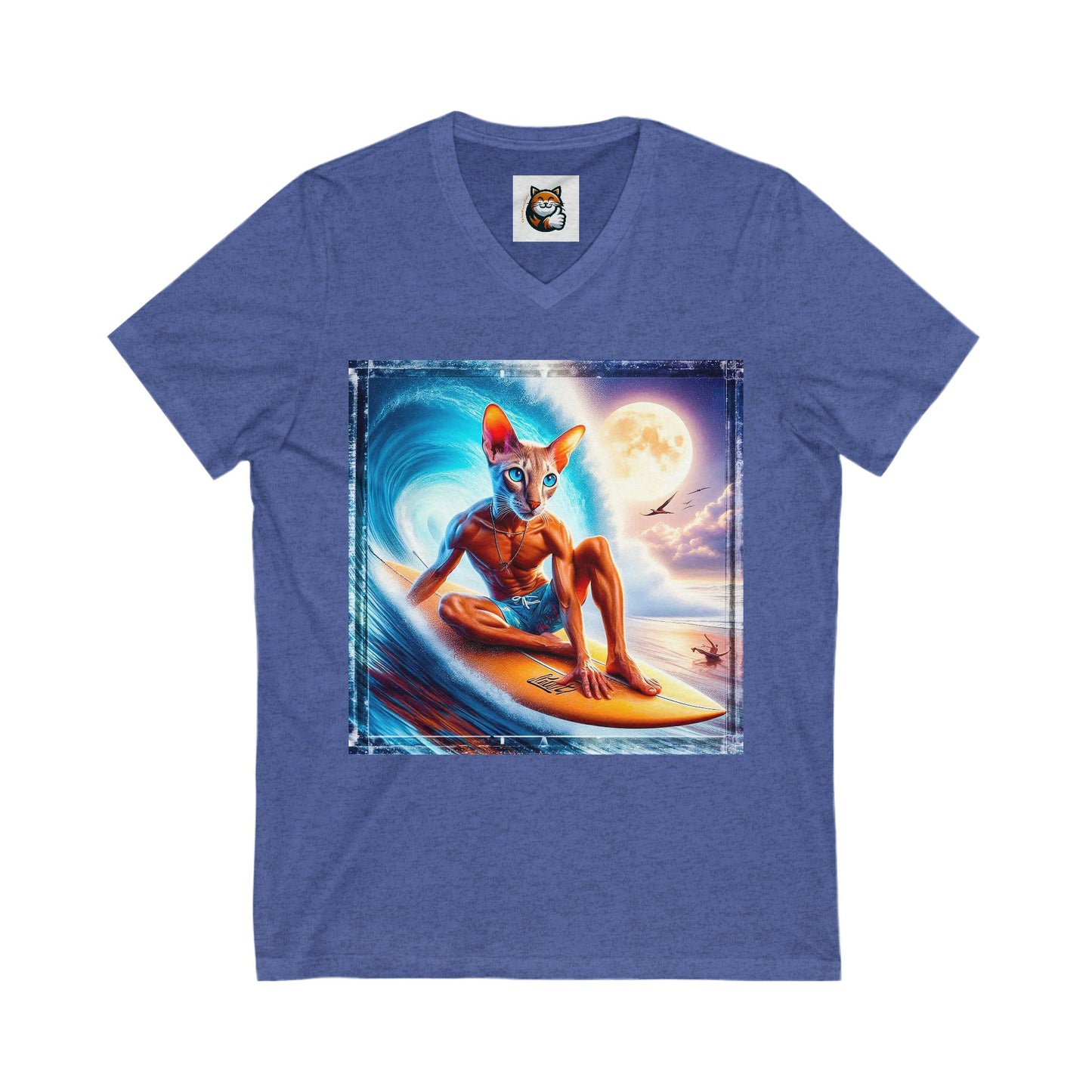 Oriental Shorthair Unisex Jersey Short Sleeve V-Neck Tee