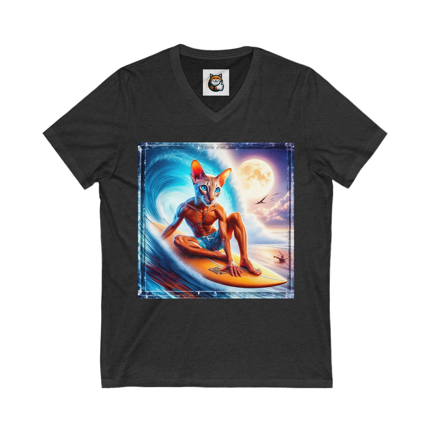 Oriental Shorthair Unisex Jersey Short Sleeve V-Neck Tee