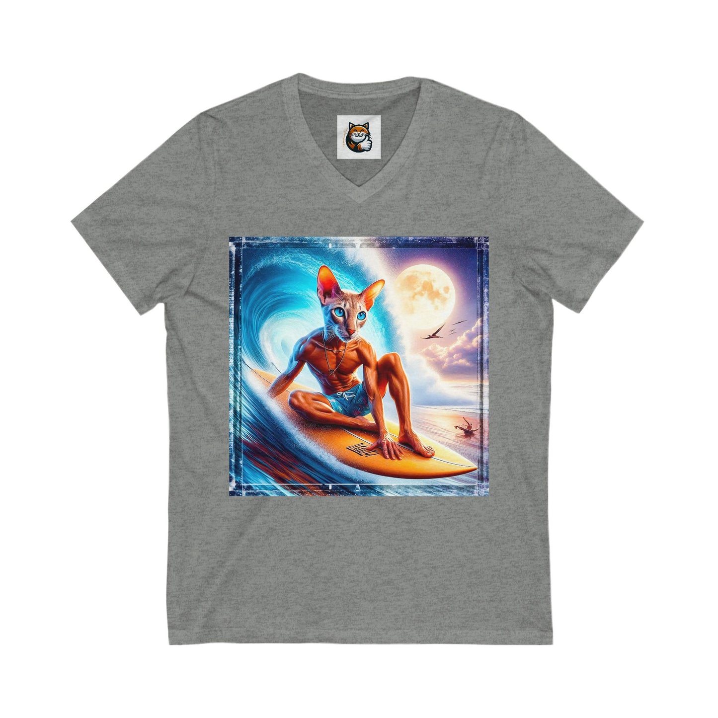 Oriental Shorthair Unisex Jersey Short Sleeve V-Neck Tee