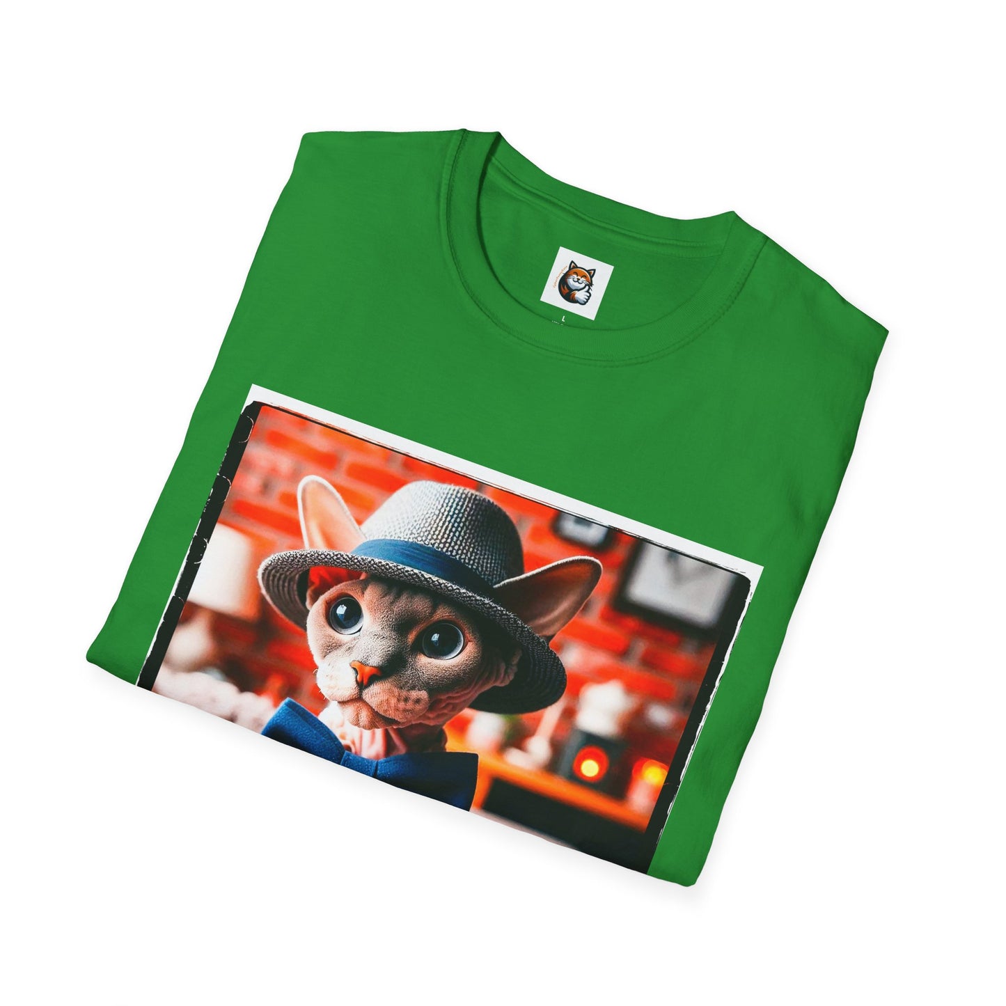 Devon Rex Cat hat and tie Softstyle T-Shirt