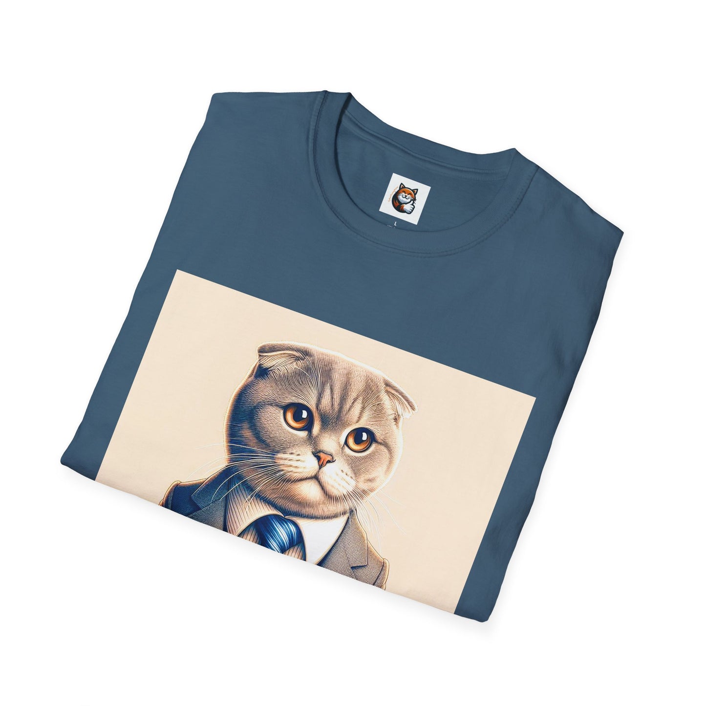 Scottish Fold Cat suit and tie  T-Shirt
