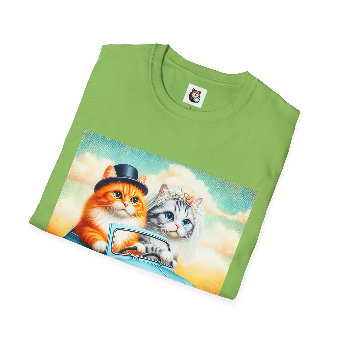 Wacky Domestic Cat Unisex Softstyle T-Shirt