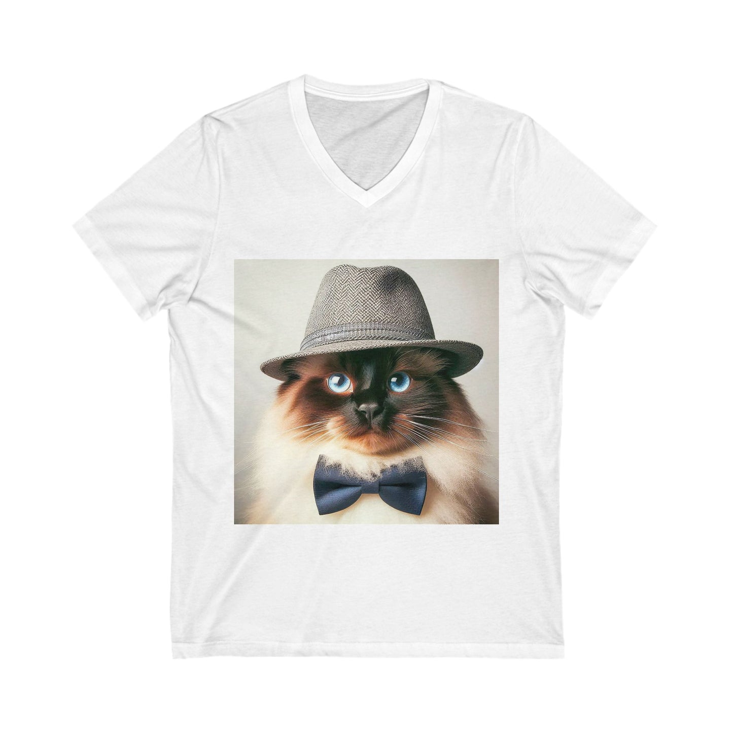 Birman hat Jersey Short Sleeve V-Neck Tee