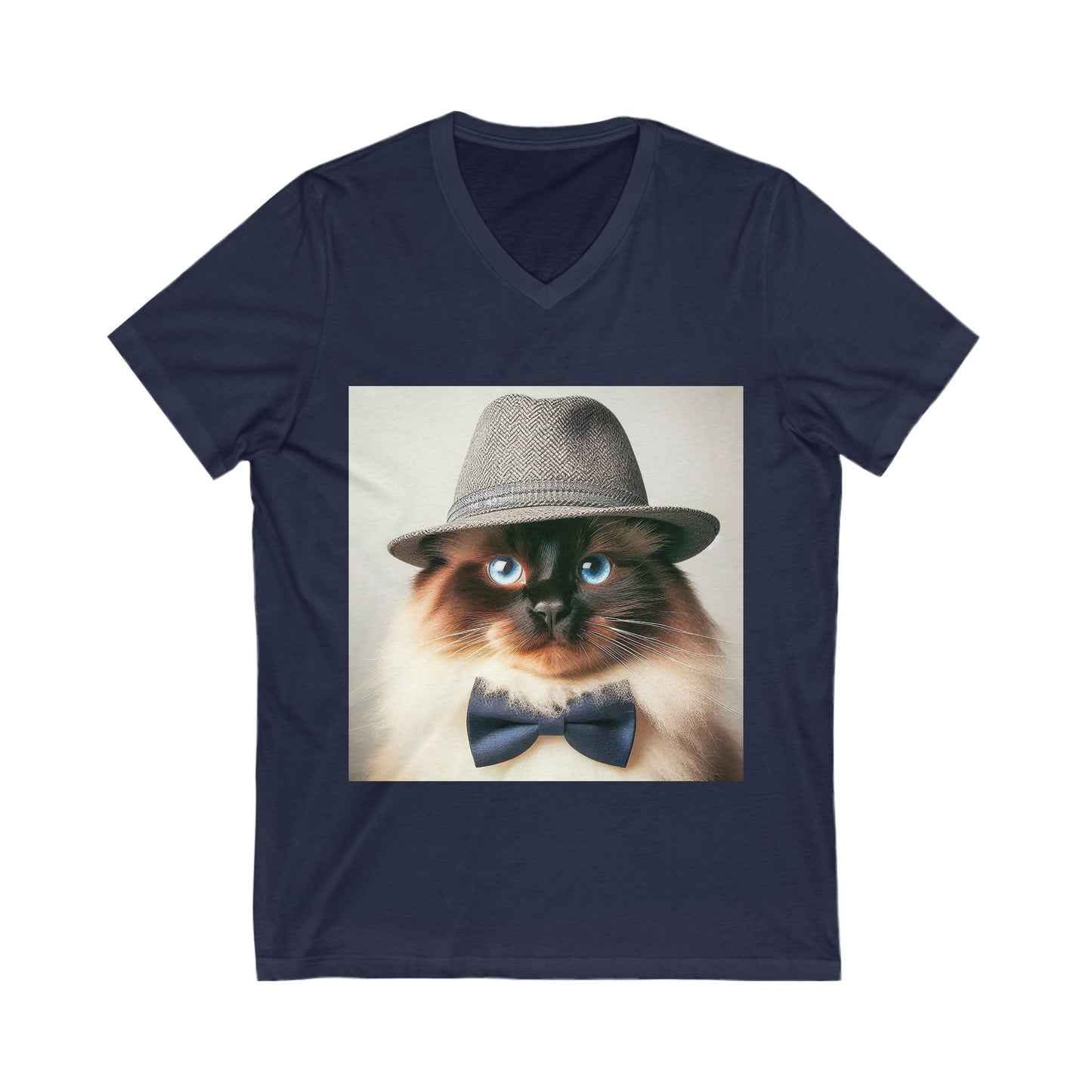 Birman hat Jersey Short Sleeve V-Neck Tee
