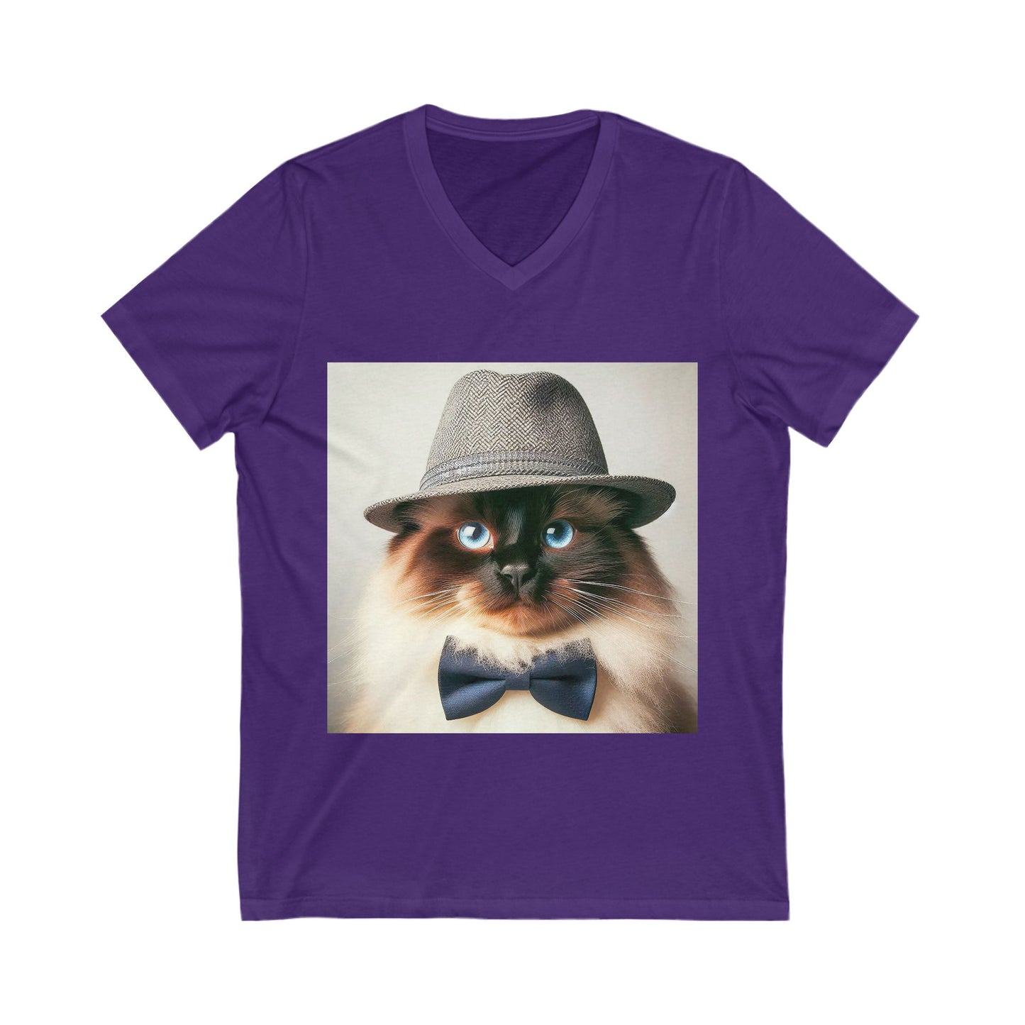 Birman hat Jersey Short Sleeve V-Neck Tee