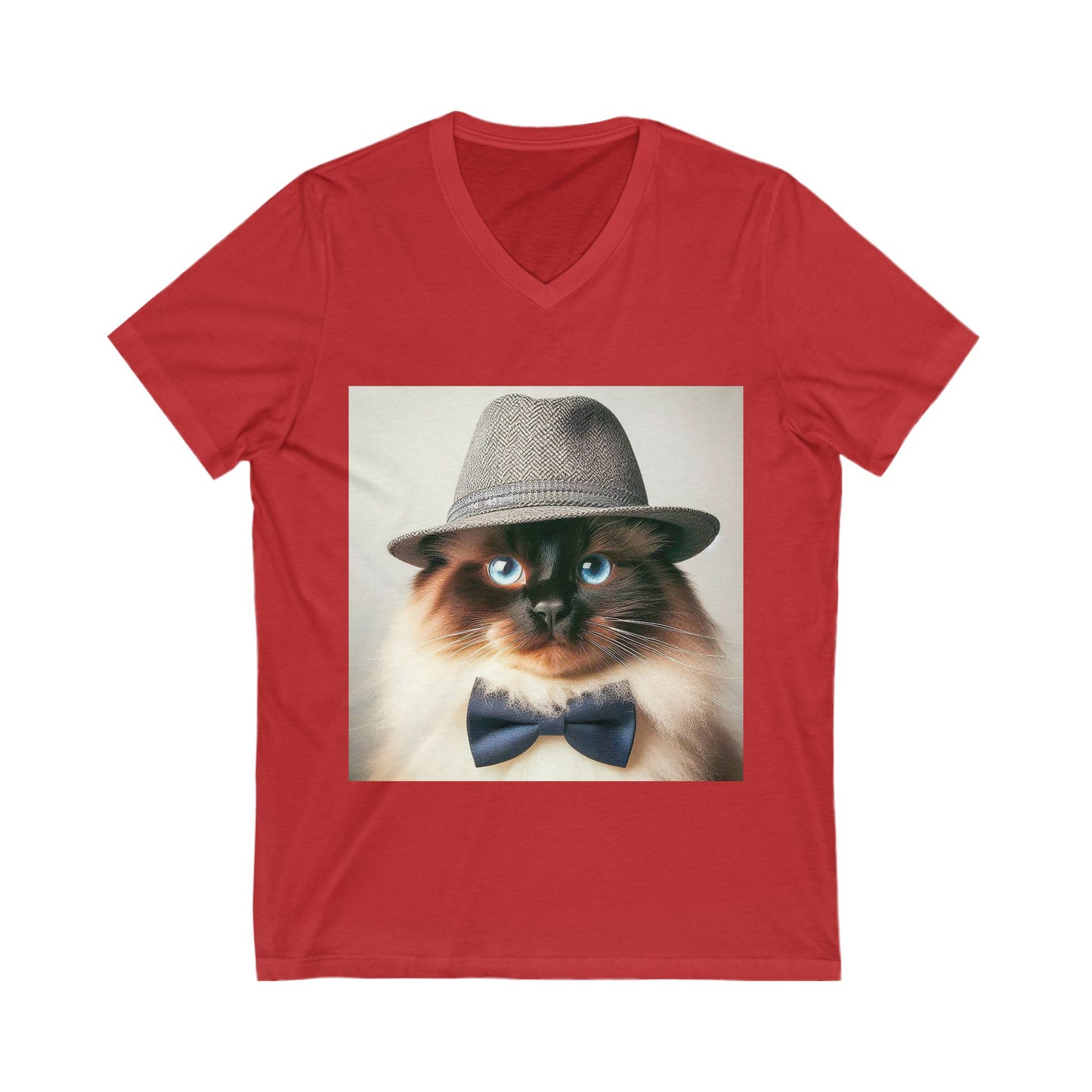 Birman hat Jersey Short Sleeve V-Neck Tee