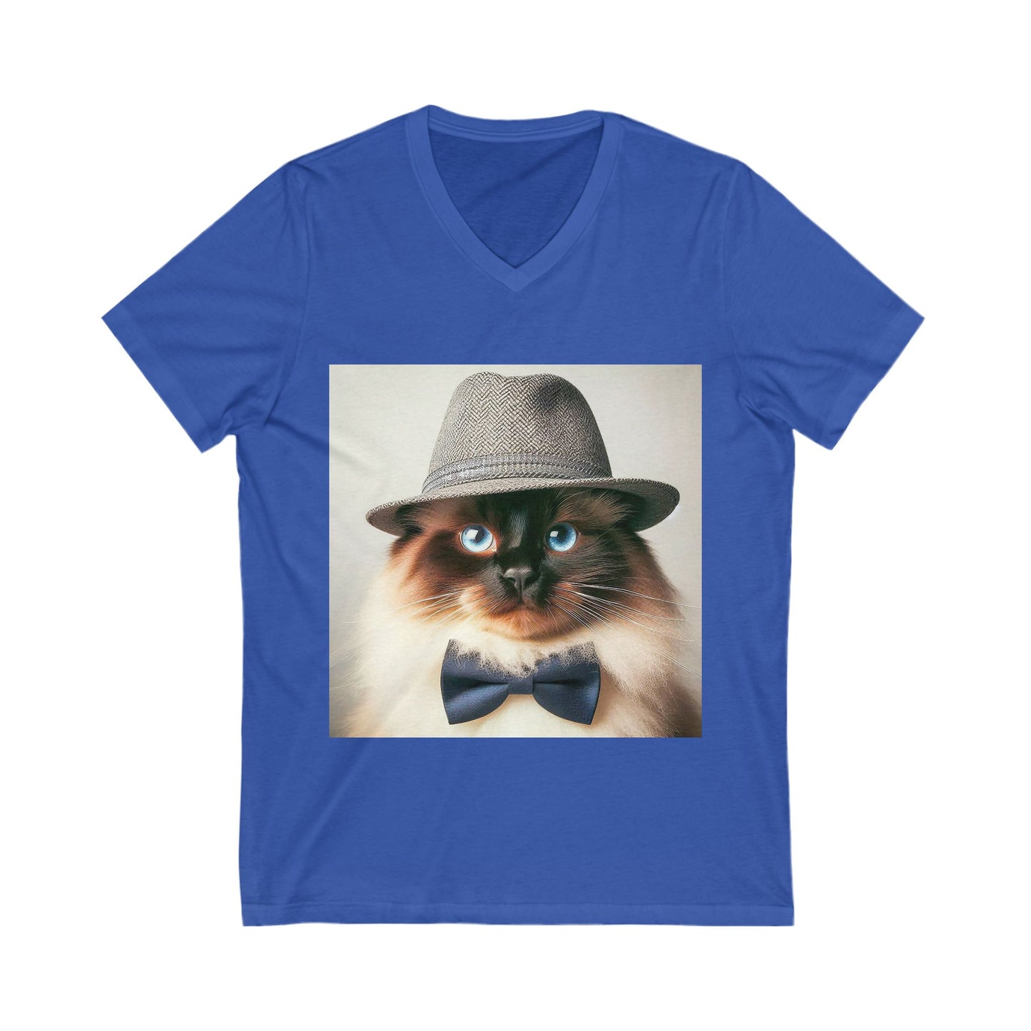 Birman hat Jersey Short Sleeve V-Neck Tee