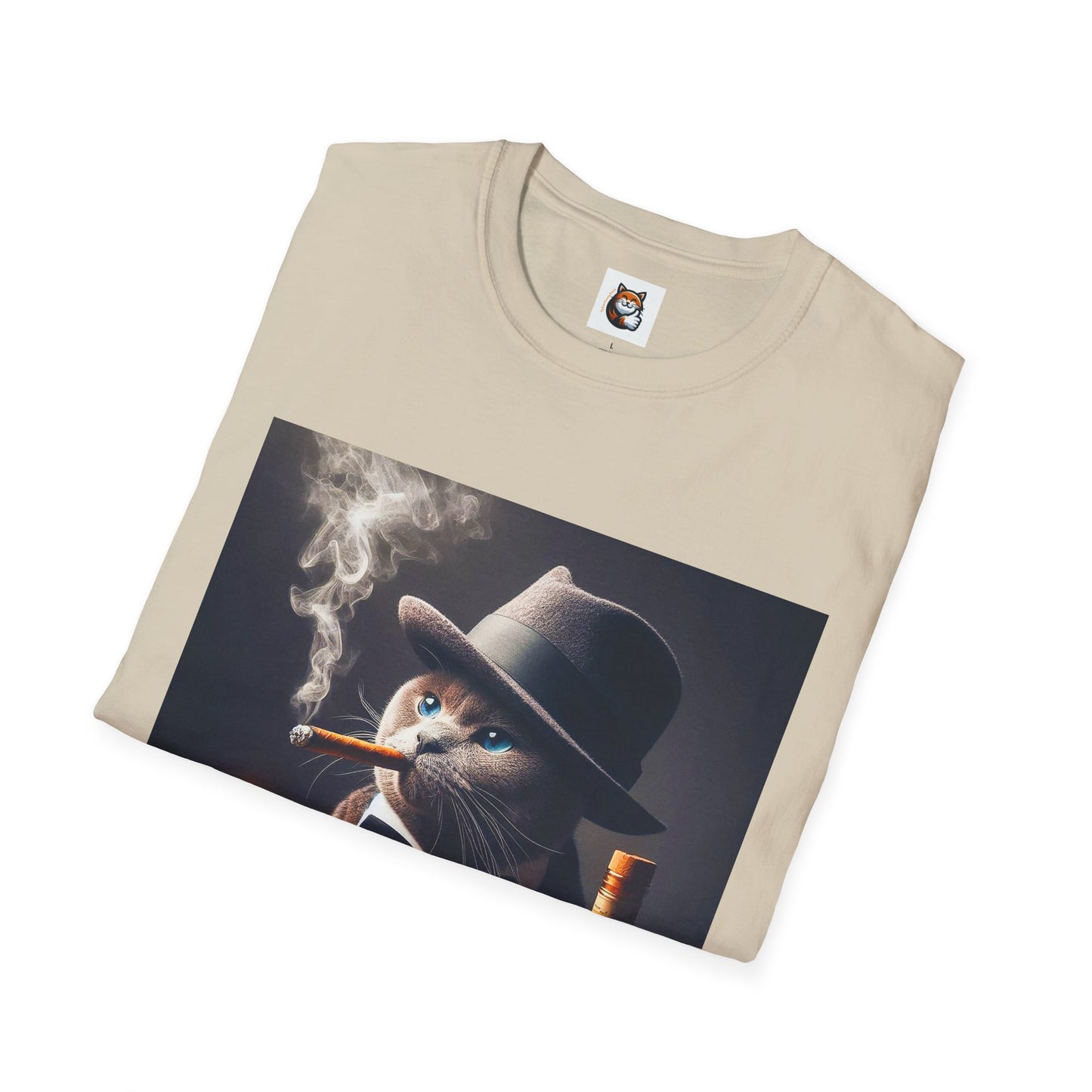 Russian Blue Cat Unisex Softstyle T-Shirt