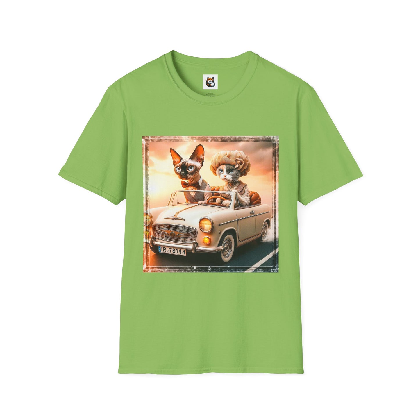 Wacky  Devon Rex pretty sunset  Unisex Softstyle T-Shirt