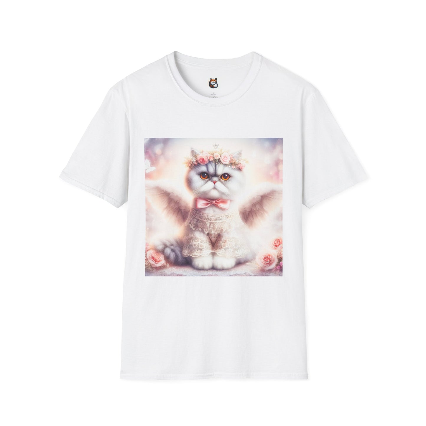 Selkirk Rex Cat T-Shirt flower Angel