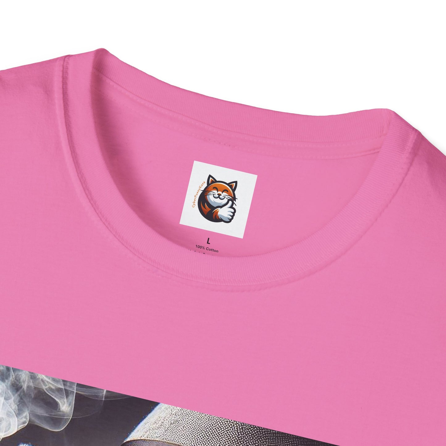 Selkirk Rex Cat T-Shirt cigar smoking