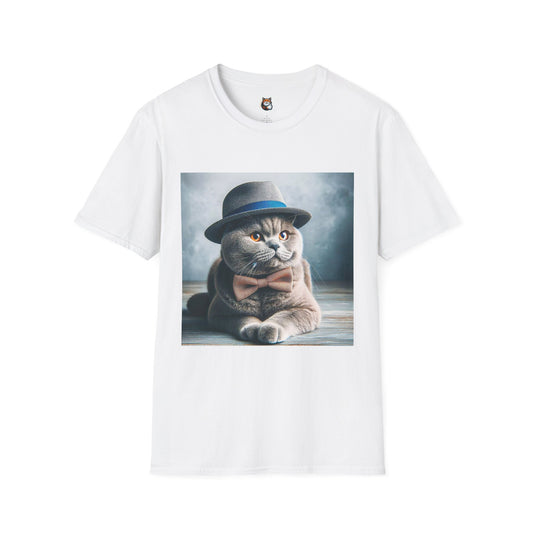 British Shorthair hat and bow Softstyle T-Shirt