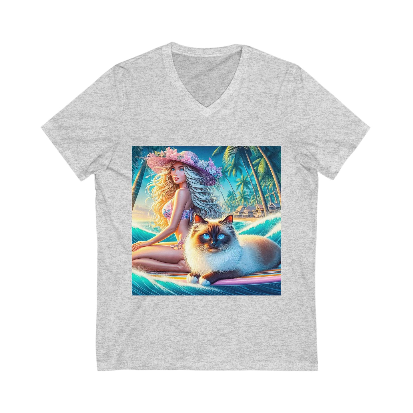 Birman surfer Jersey Short Sleeve V-Neck Tee