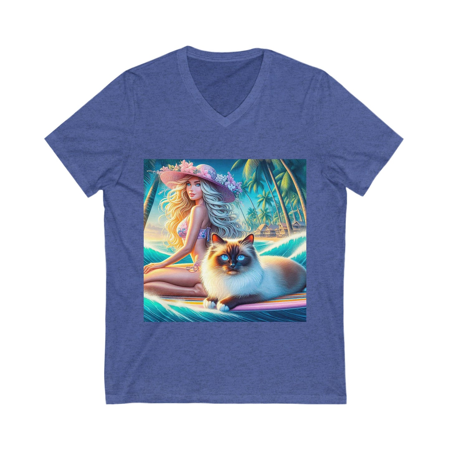 Birman surfer Jersey Short Sleeve V-Neck Tee