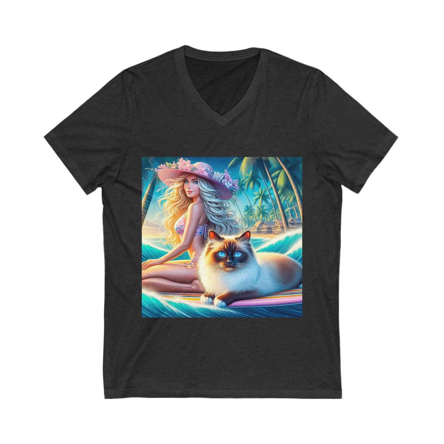 Birman surfer Jersey Short Sleeve V-Neck Tee