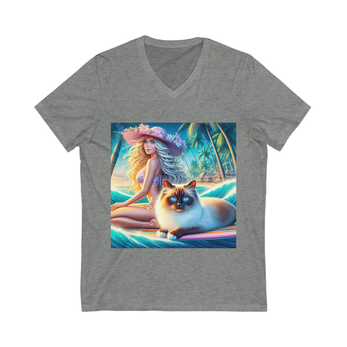 Birman surfer Jersey Short Sleeve V-Neck Tee