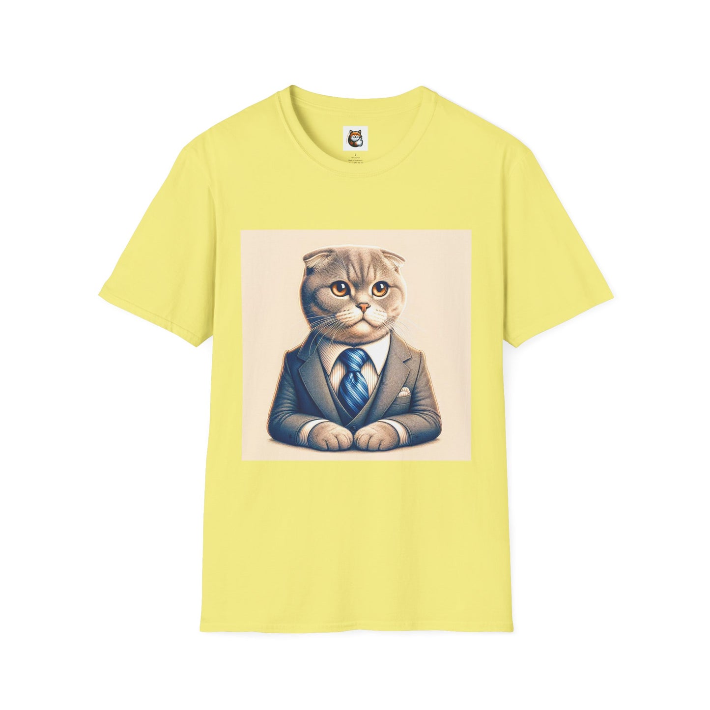 Scottish Fold Cat suit and tie  T-Shirt