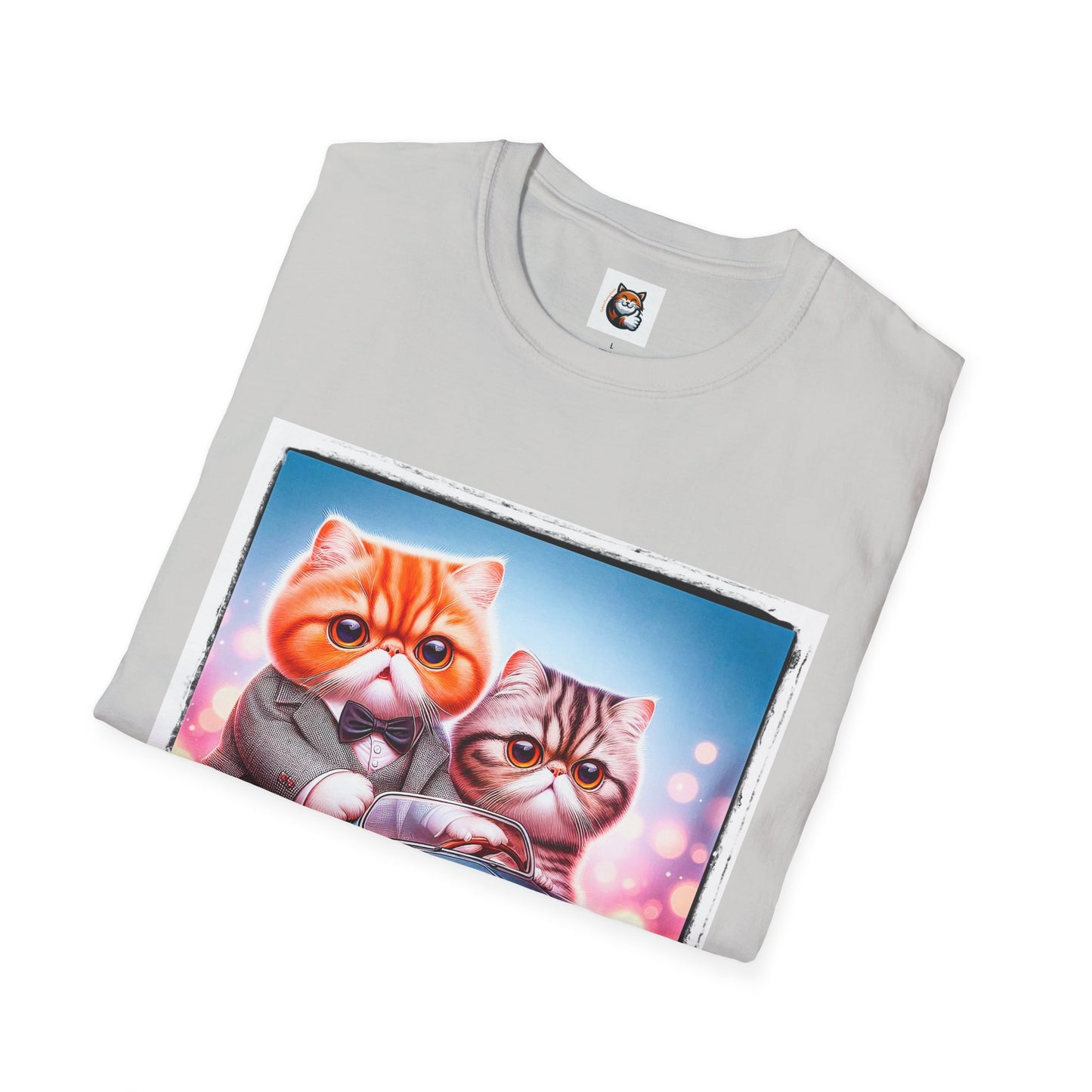 Wacky Exotic Shorthair Cat Unisex Softstyle T-Shirt