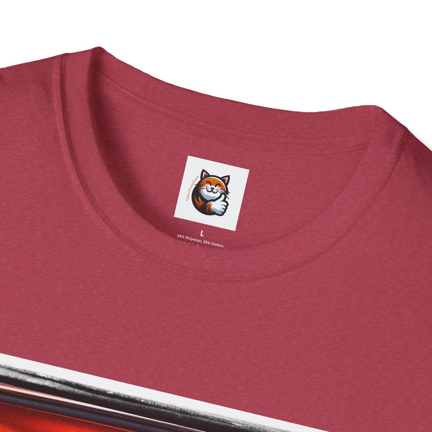 Wacky  Devon Rex couple driving  Unisex Softstyle T-Shirt