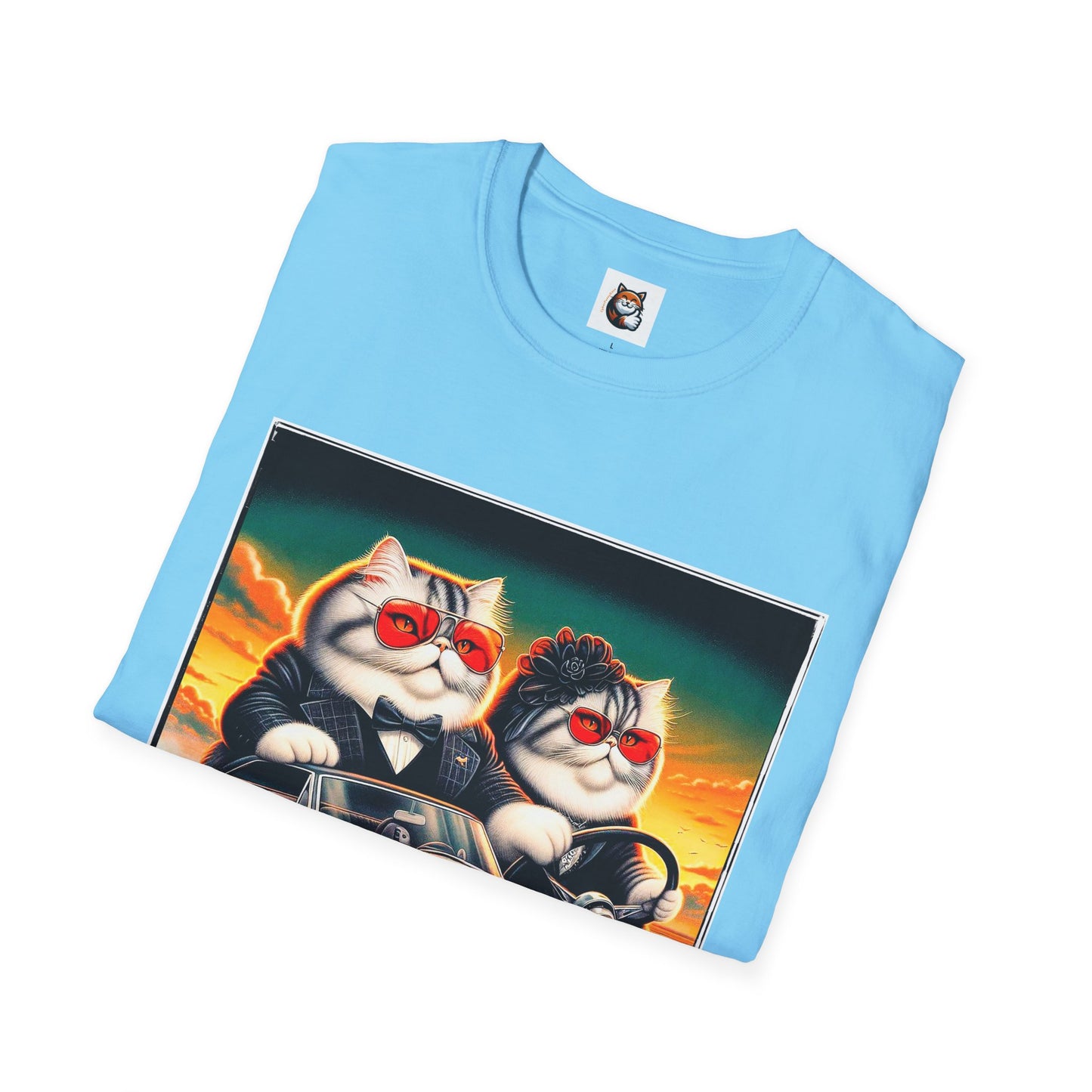 Wacky Exotic Shorthair Cat Unisex Softstyle T-Shirt
