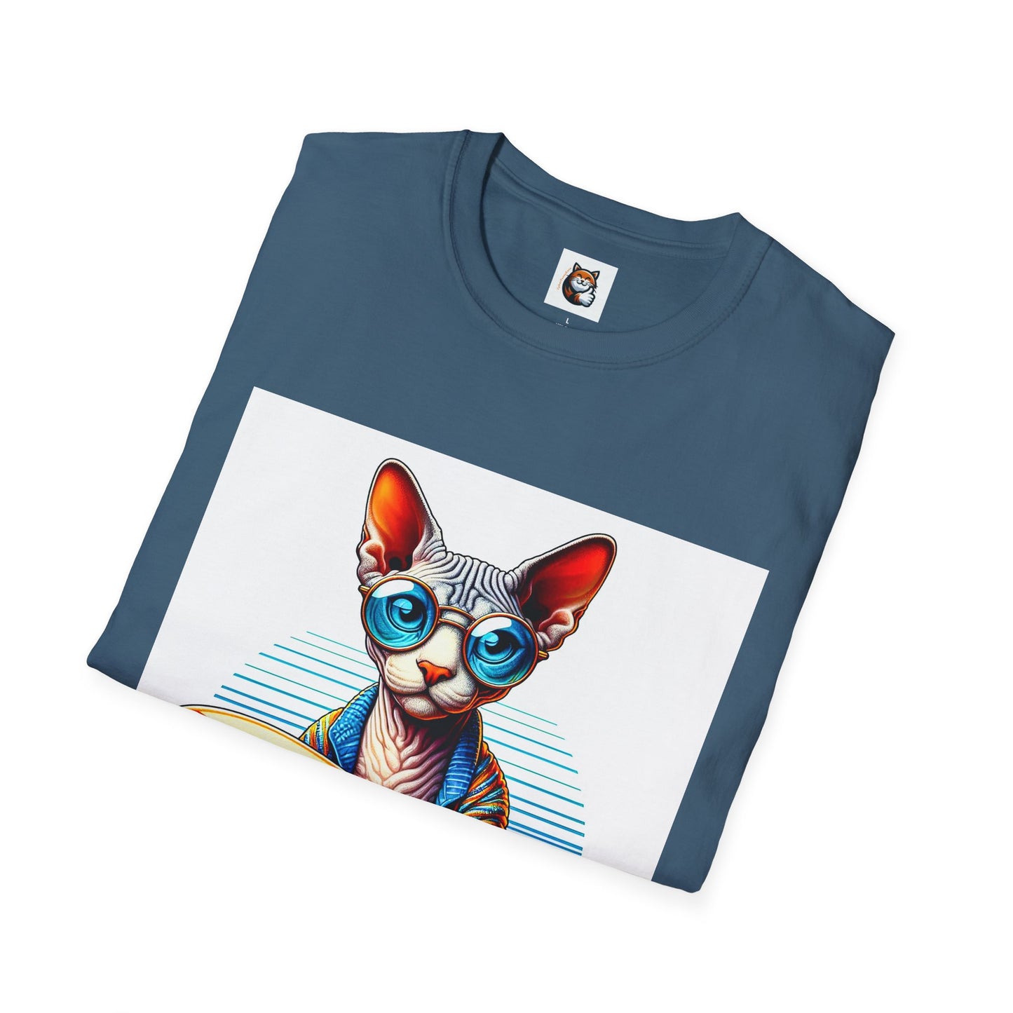 Devon Rex Cat Unisex Softstyle T-Shirt