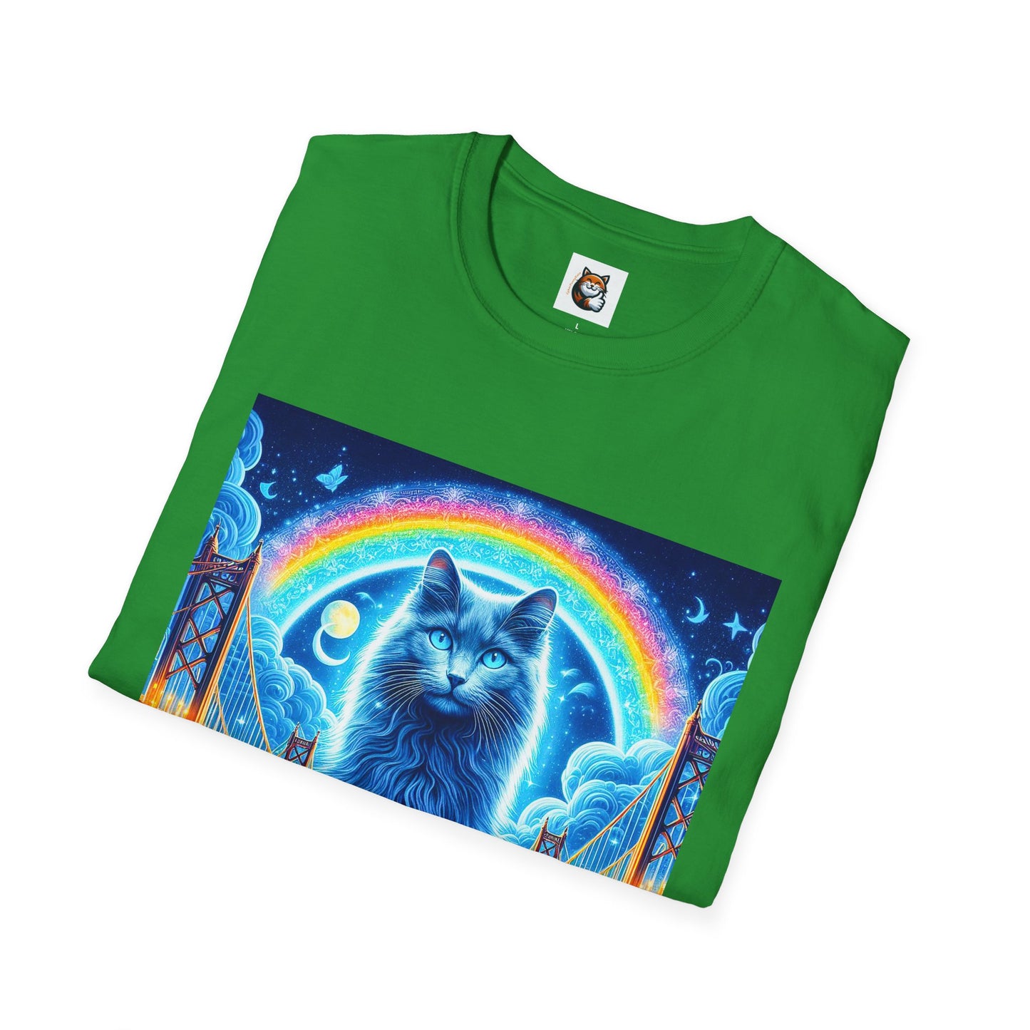 Russian Blue Cat rainbow T-Shirt