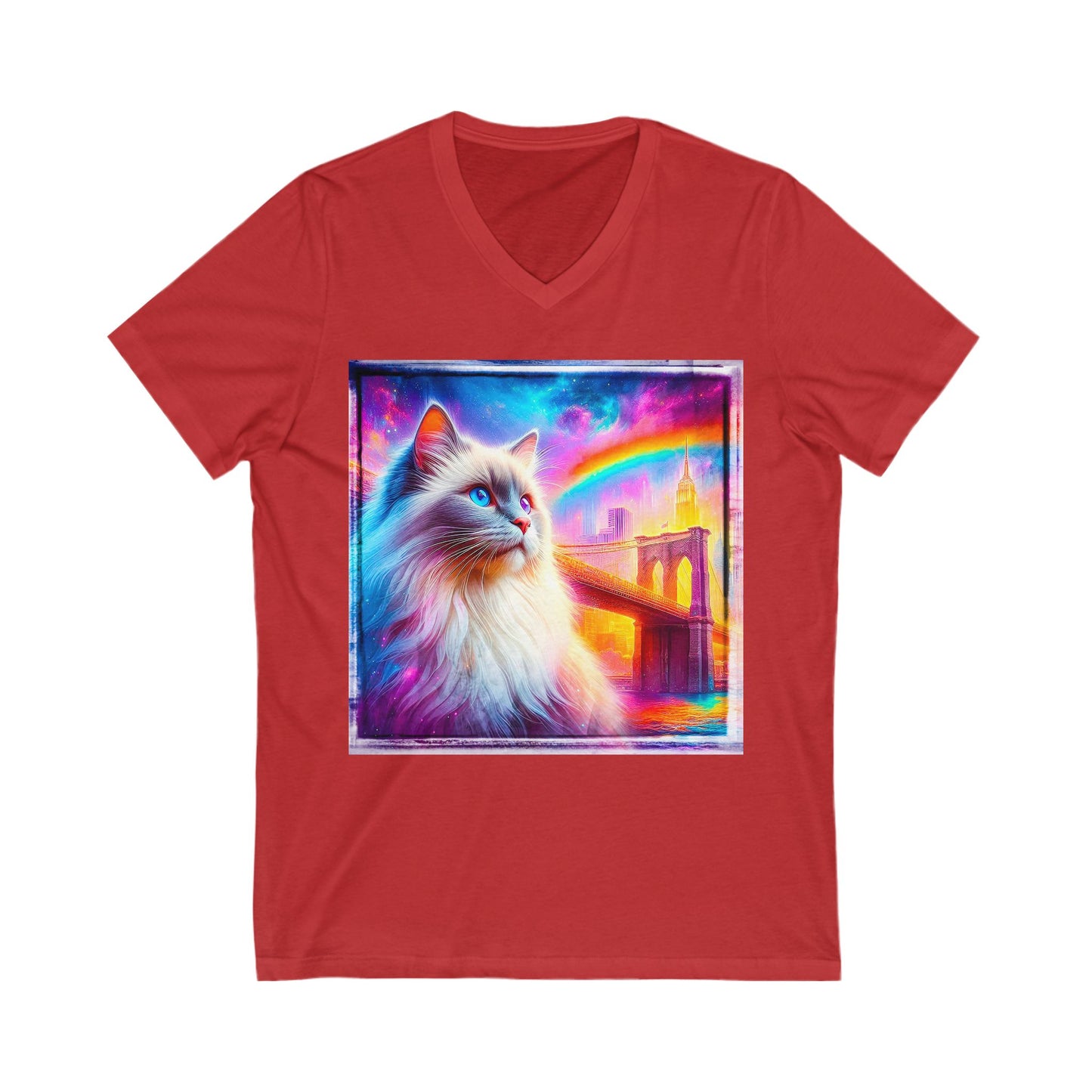 Birman Unisex Jersey Short Sleeve V-Neck Tee