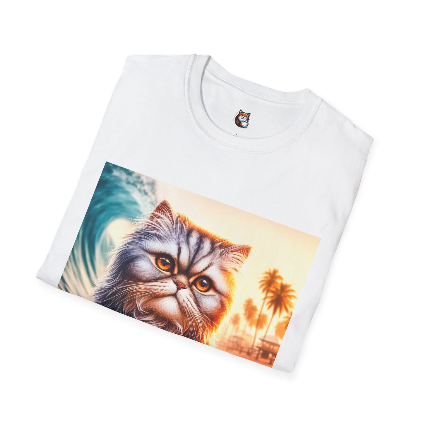Selkirk Rex Cat T-Shirt angry surfer