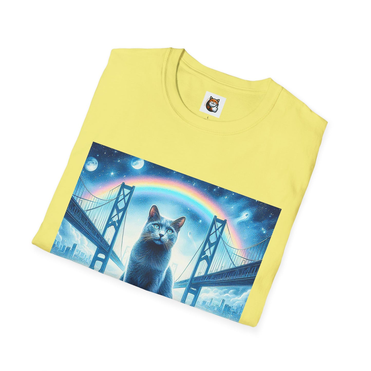 Russian Blue Cat Unisex Softstyle T-Shirt