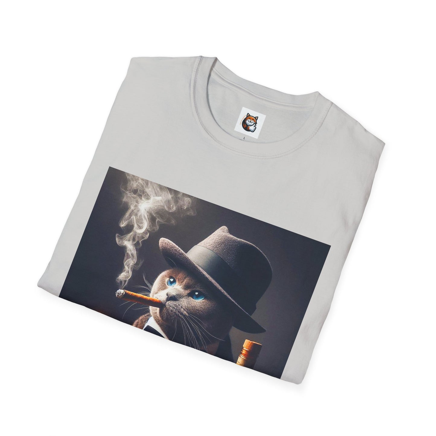 Russian Blue Cat Unisex Softstyle T-Shirt
