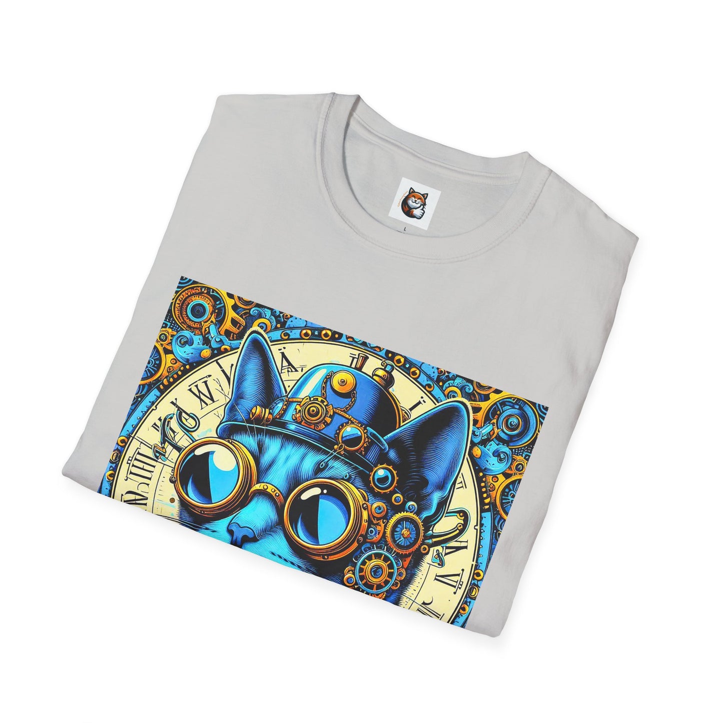 Russian Blue Cat steam punk T-Shirt