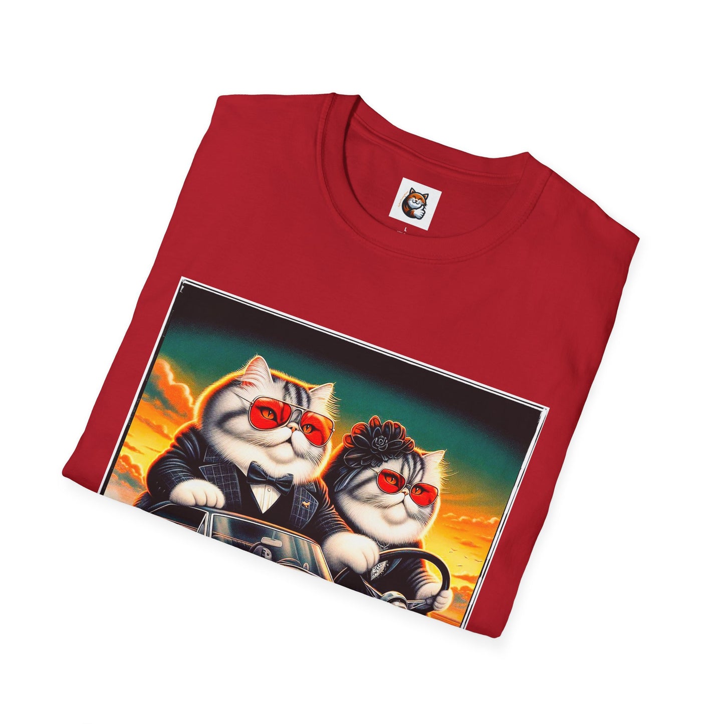 Wacky Exotic Shorthair Cat Unisex Softstyle T-Shirt