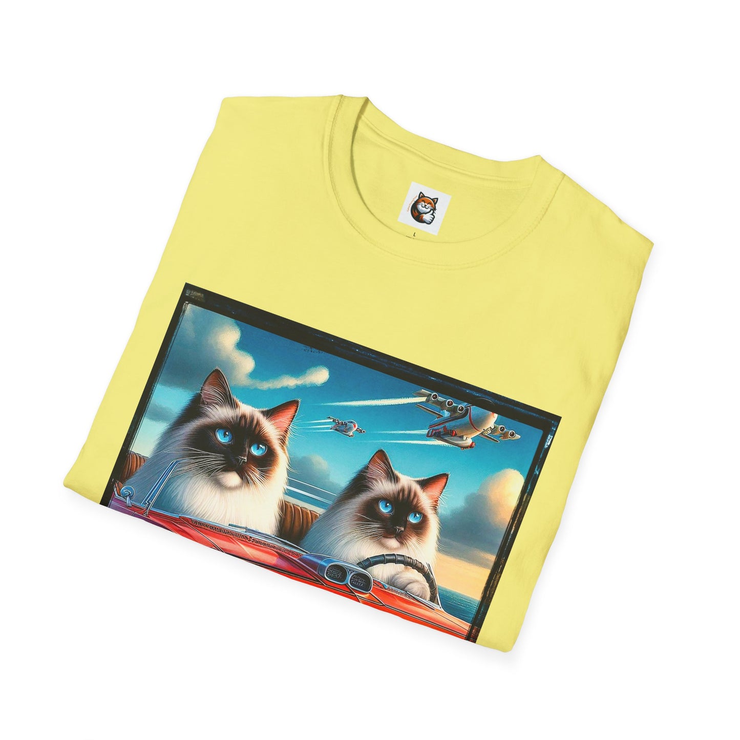 Wacky Birman night driving Softstyle T-Shirt